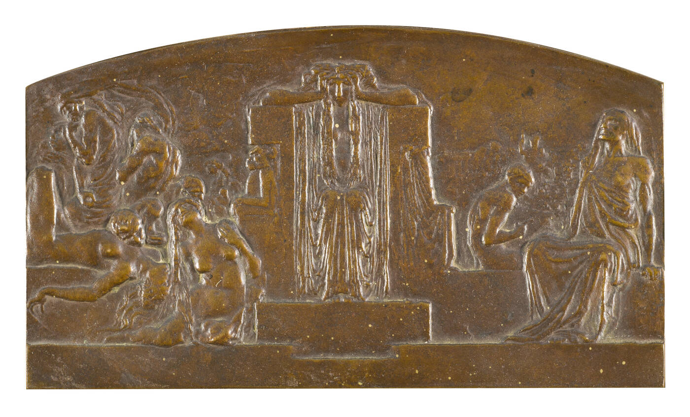 LEONARDO BISTOLFI - 'Targa commemorativa per Cesare Lombroso' 1906