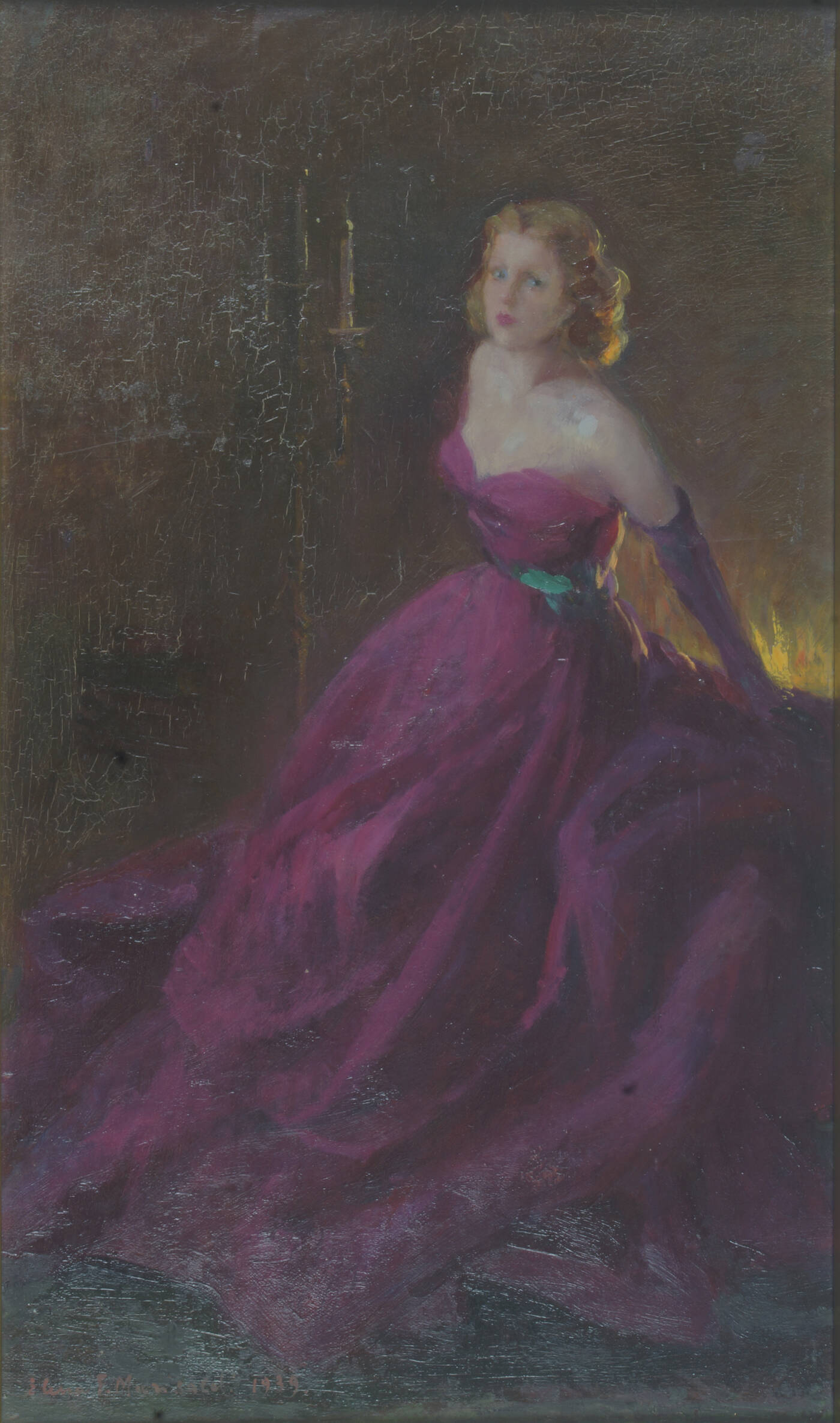 ELENA MARISALDI FALCO - 'Donna in fuxia' 1939