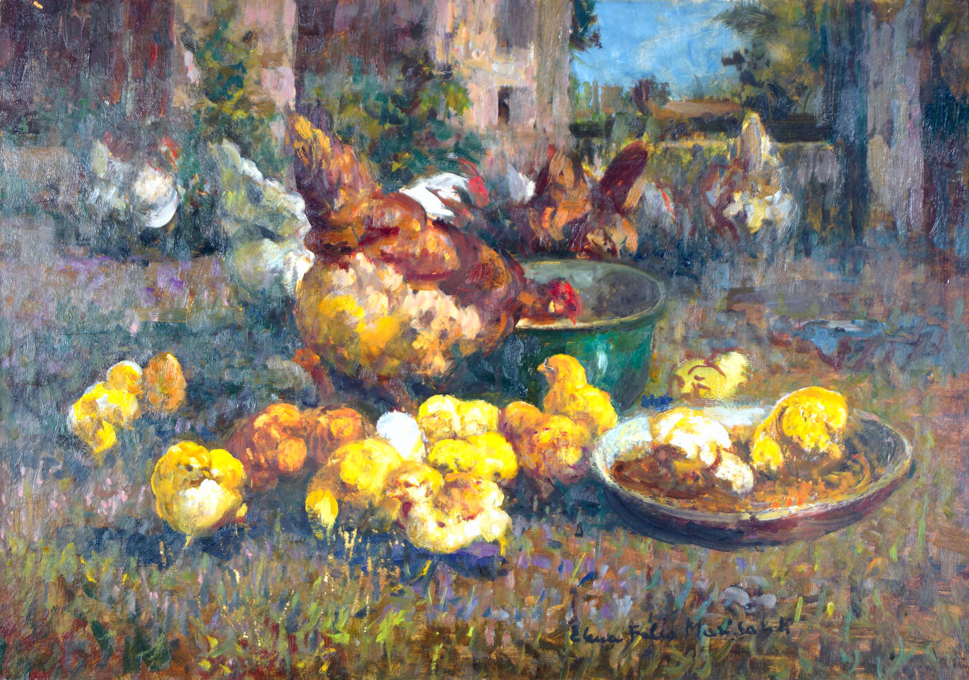 ELENA MARISALDI FALCO - 'Galline e pulcini'