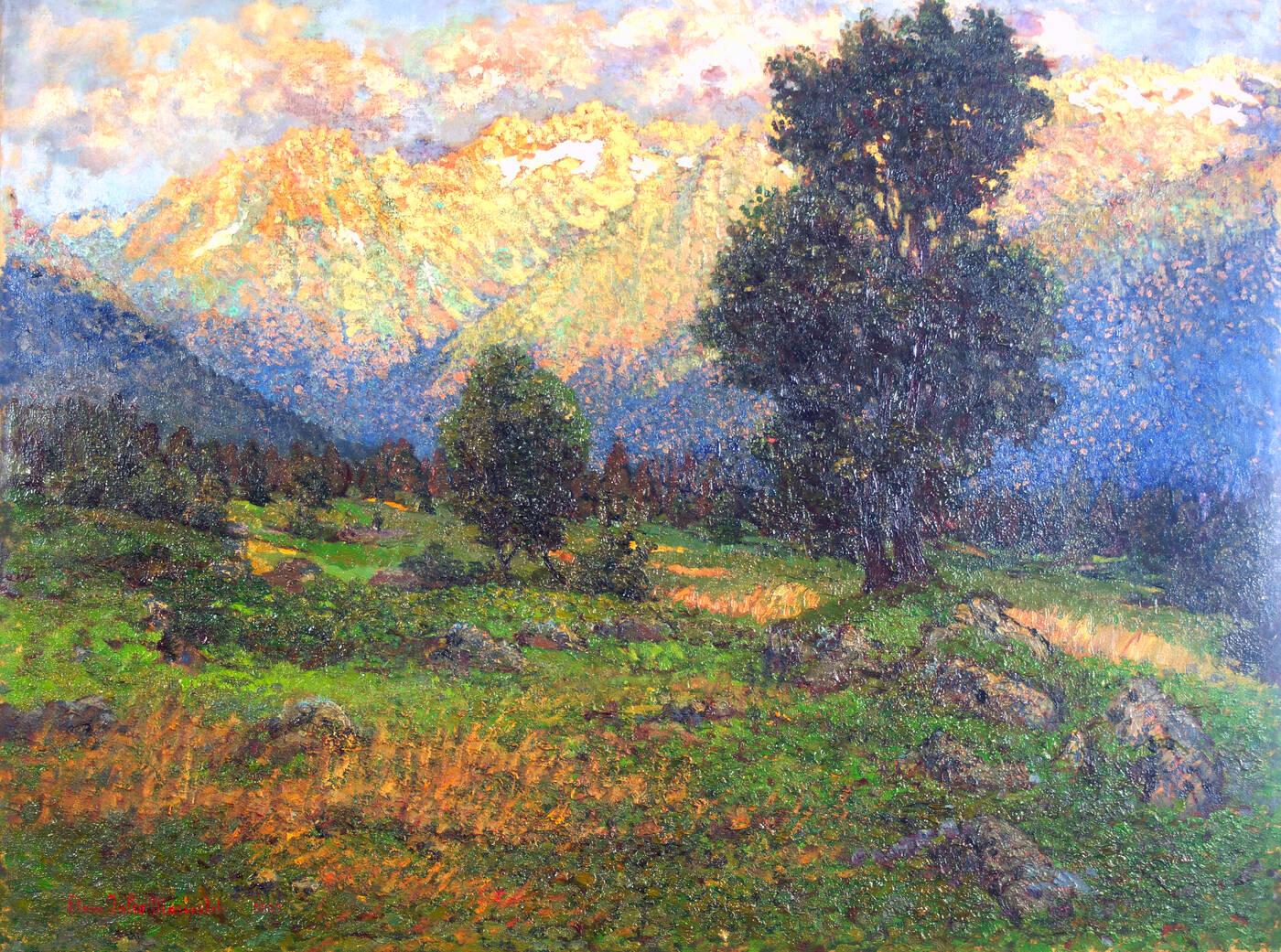 ELENA MARISALDI FALCO - 'Crepuscolo a Macugnaga - Frazione Pecetto'