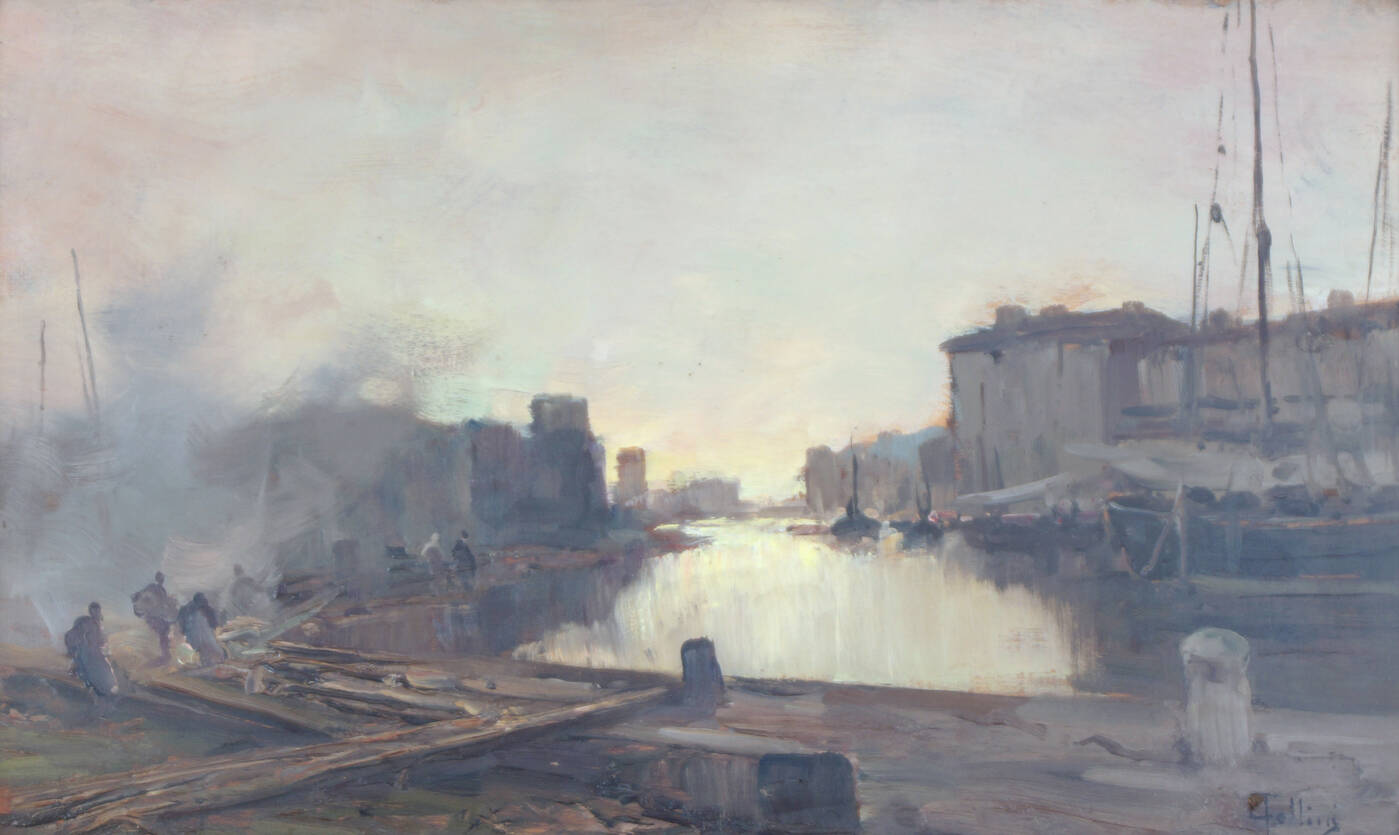 CARLO FOLLINI - 'Viareggio - Il canale vicino alla darsena'