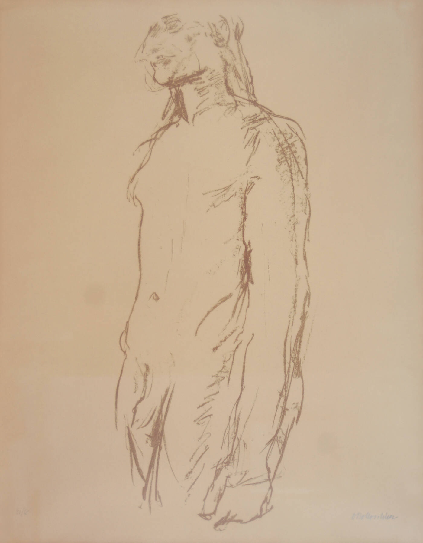 OSKAR KOKOSCHKA - 'Il lottatore' 1964 