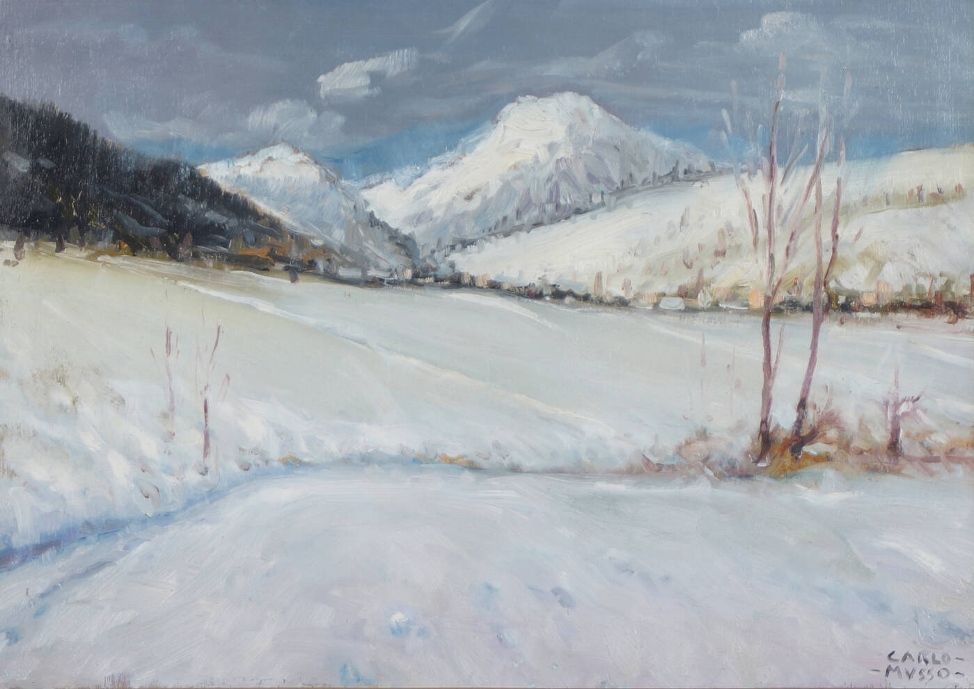CARLO MUSSO - 'Balangero - Neve verso la Val di Lanzo' 1963