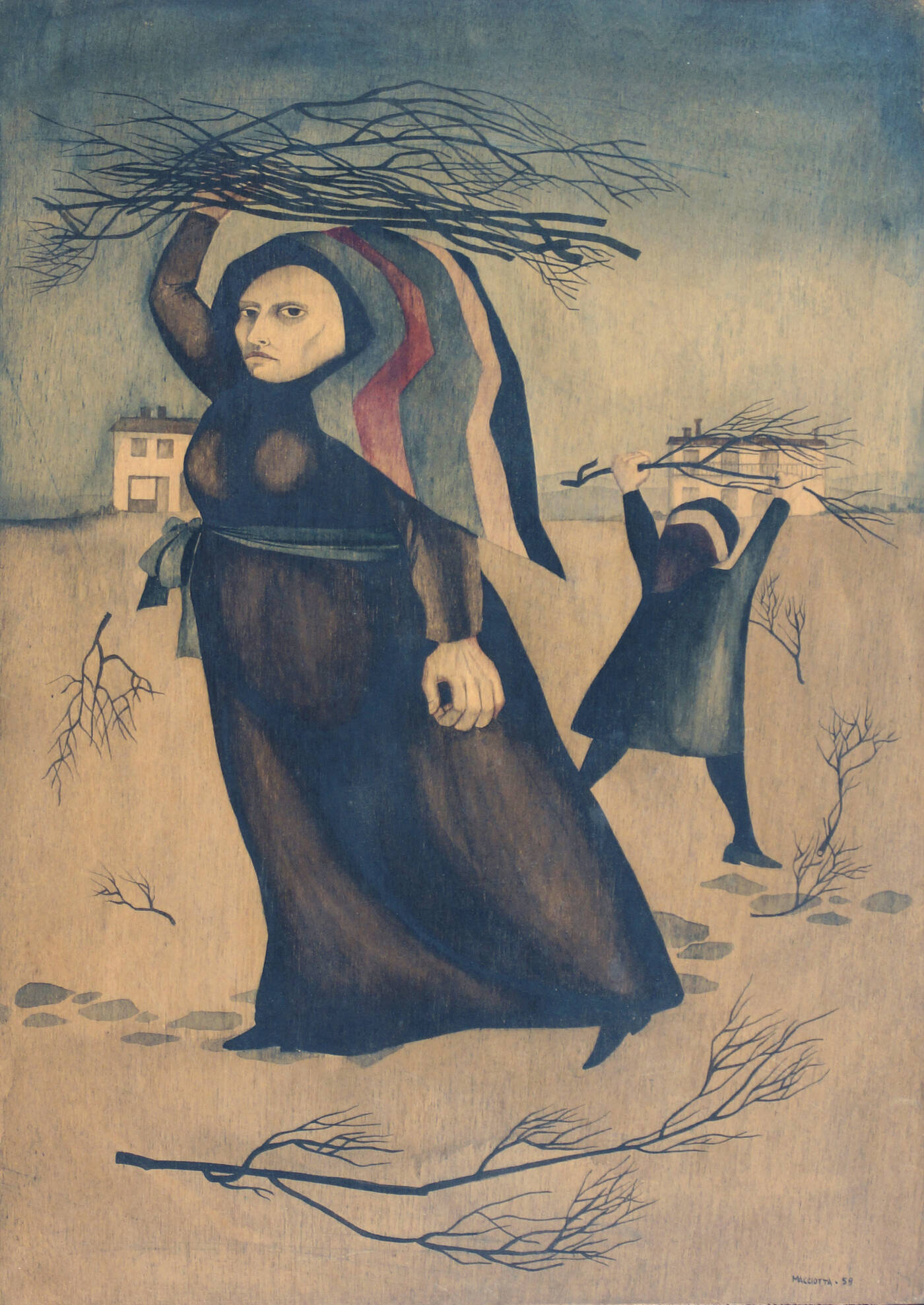 GIOVANNI MACCIOTTA - 'La misera provvista' 1959
