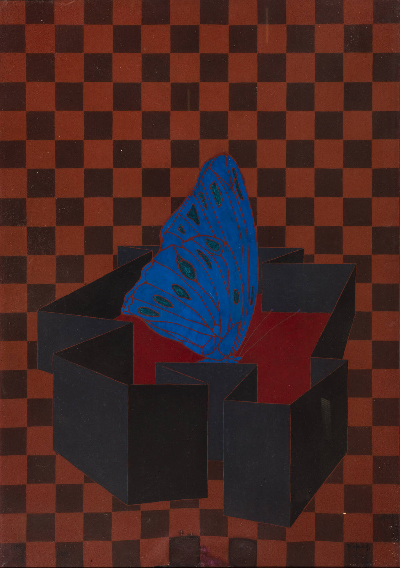 FRANCESCO CASORATI - 'La farfalla nel recinto' 1985