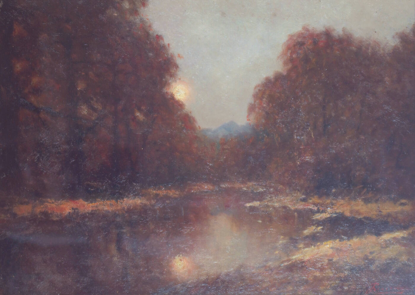 PIETRO PIACENZA - 'Autunno sul torrente Marna (Racconigi)'