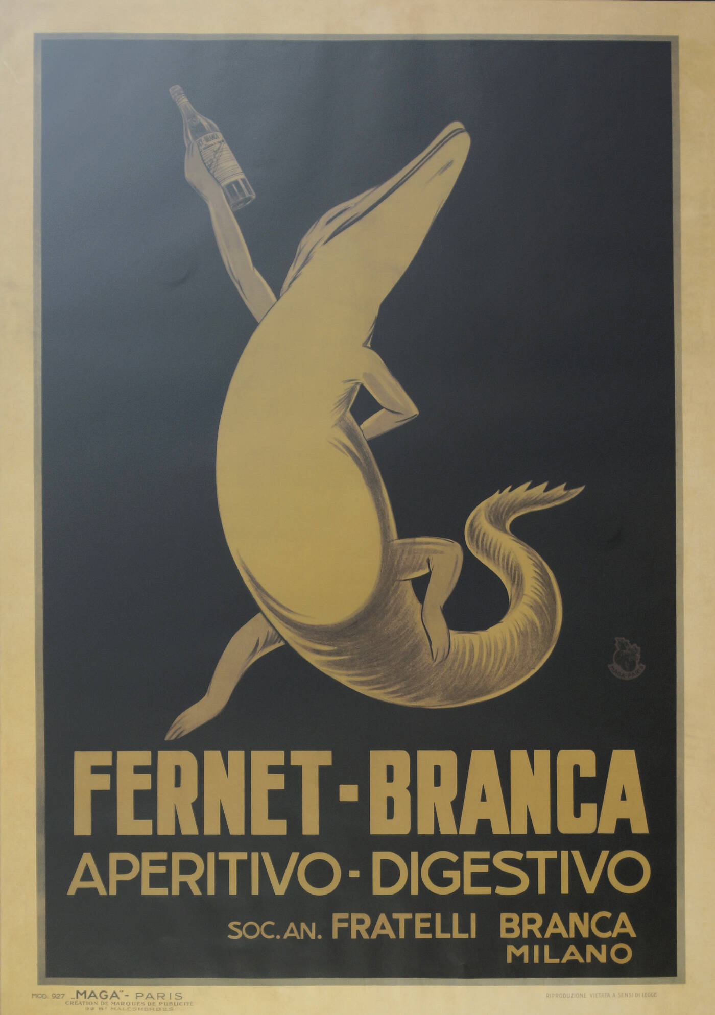 MANIFESTO - 'Fernet-Branca  aperitivo digestivo'