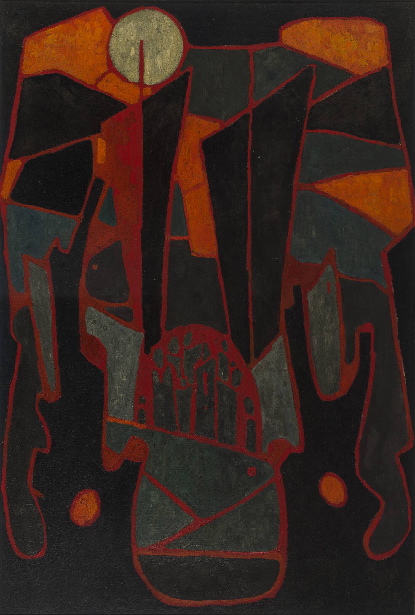 FRANCESCO CASORATI - 'Battello illuminato dalla luna'