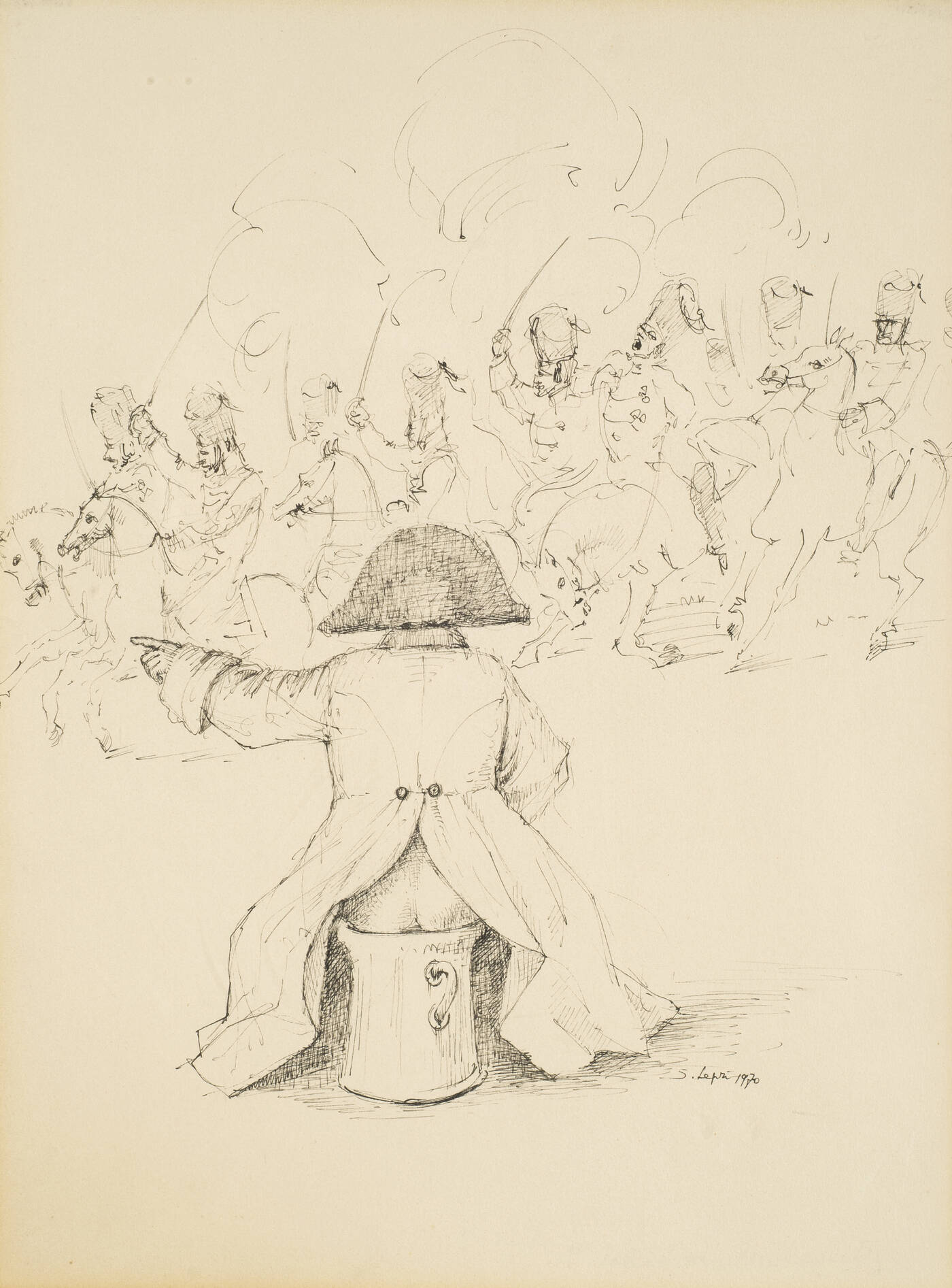 STANISLAO LEPRI - 'Generale e soldati' 1970