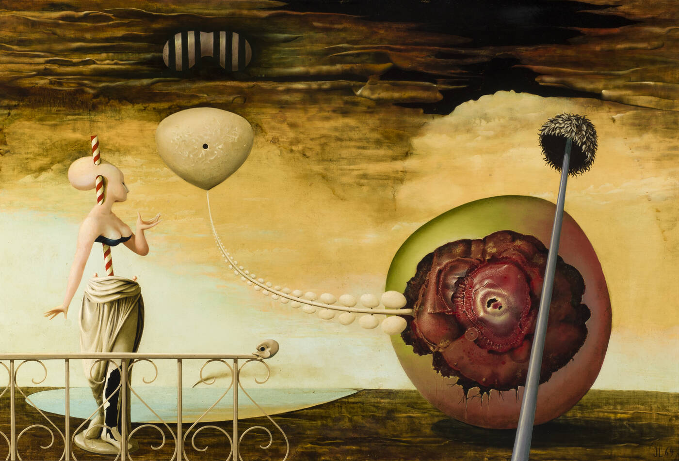 JOACHIM LUDCKE - 'Paesaggio surreale con donna' '64