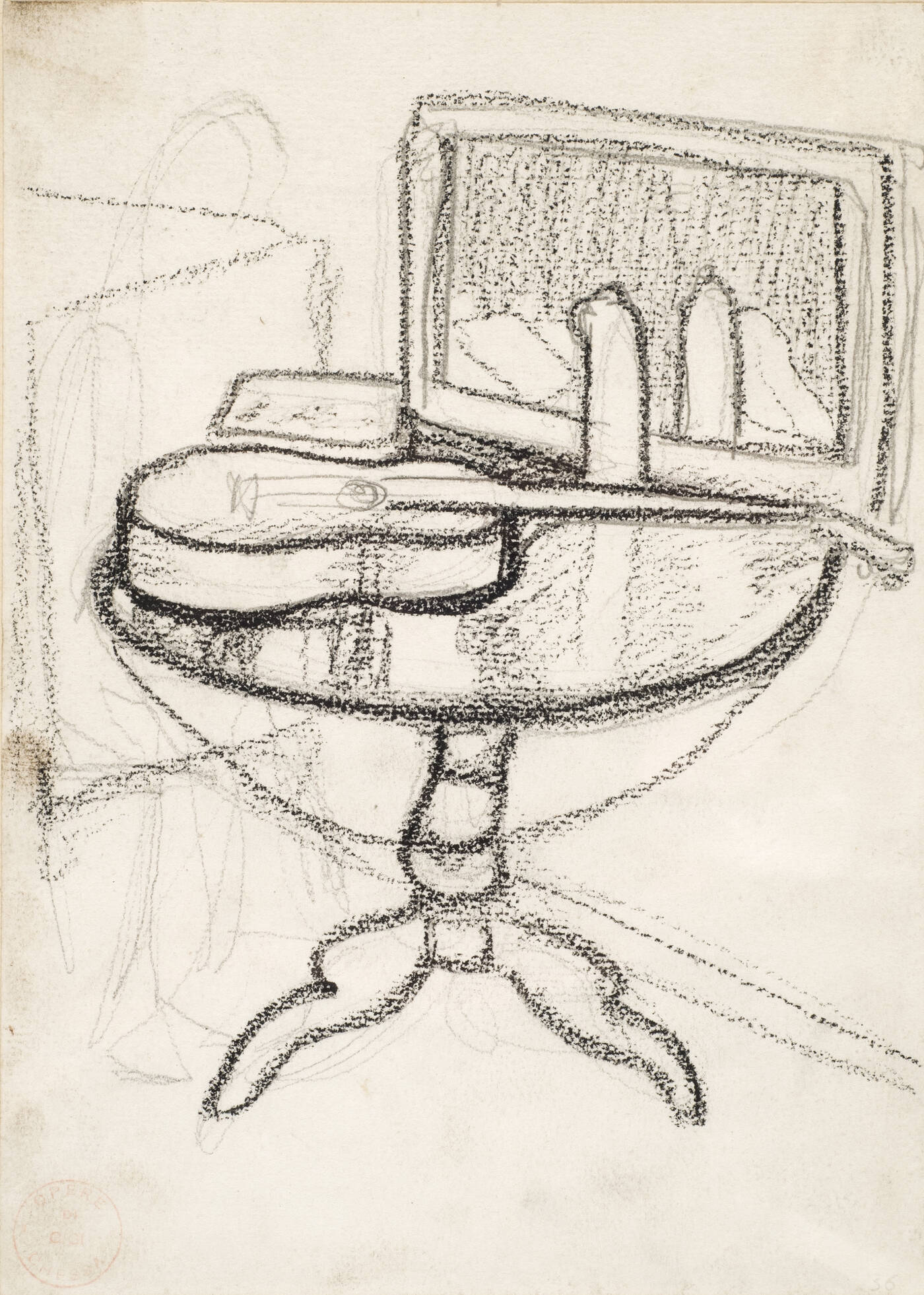 GIGI CHESSA - 'Natura morta con chitarra e specchio' 1922