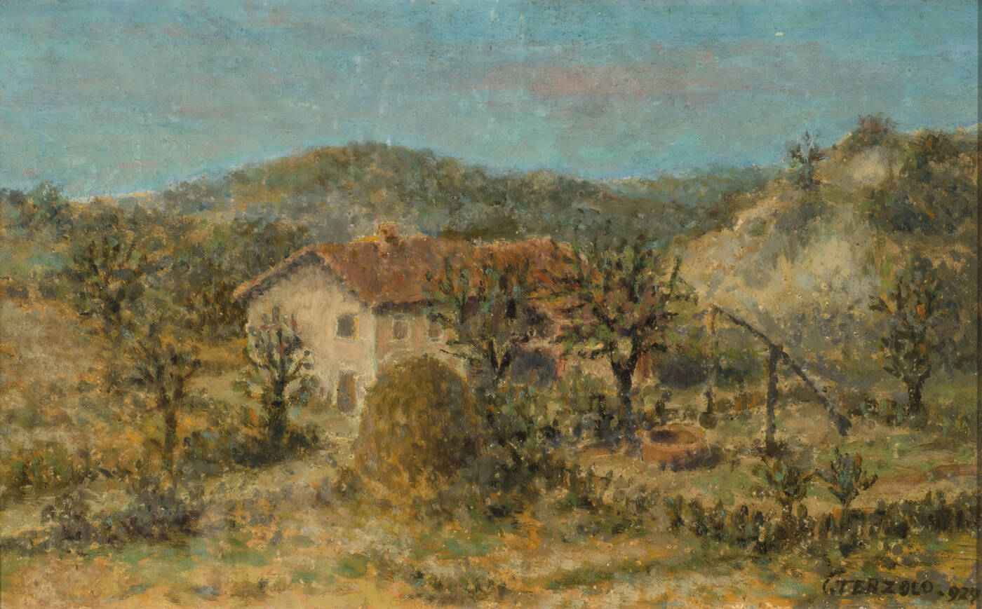 CARLO TERZOLO - 'Paesaggio collinare' 1929