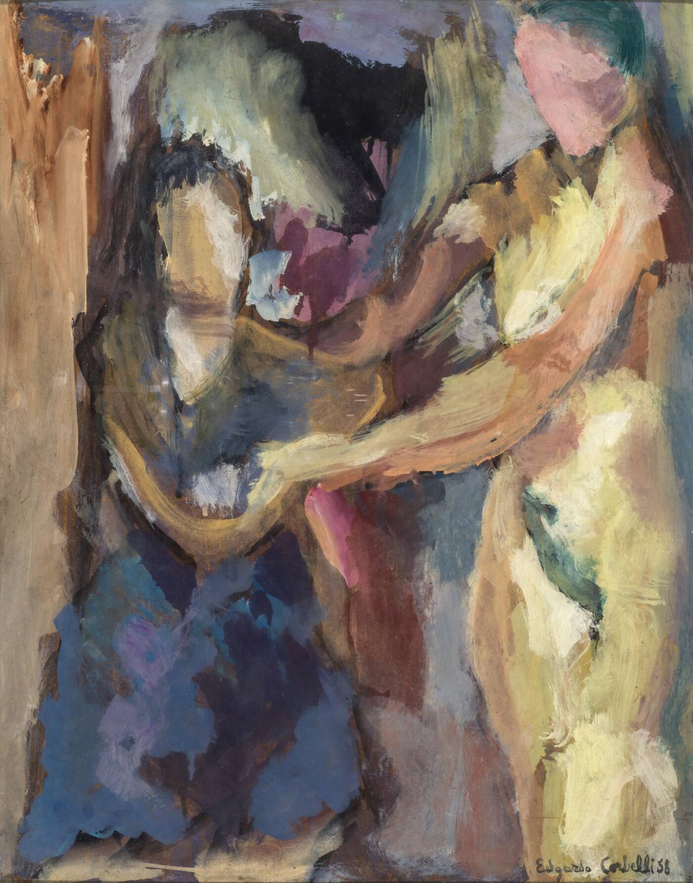 EDGARDO CORBELLI - 'Due figure nello studio' 1958