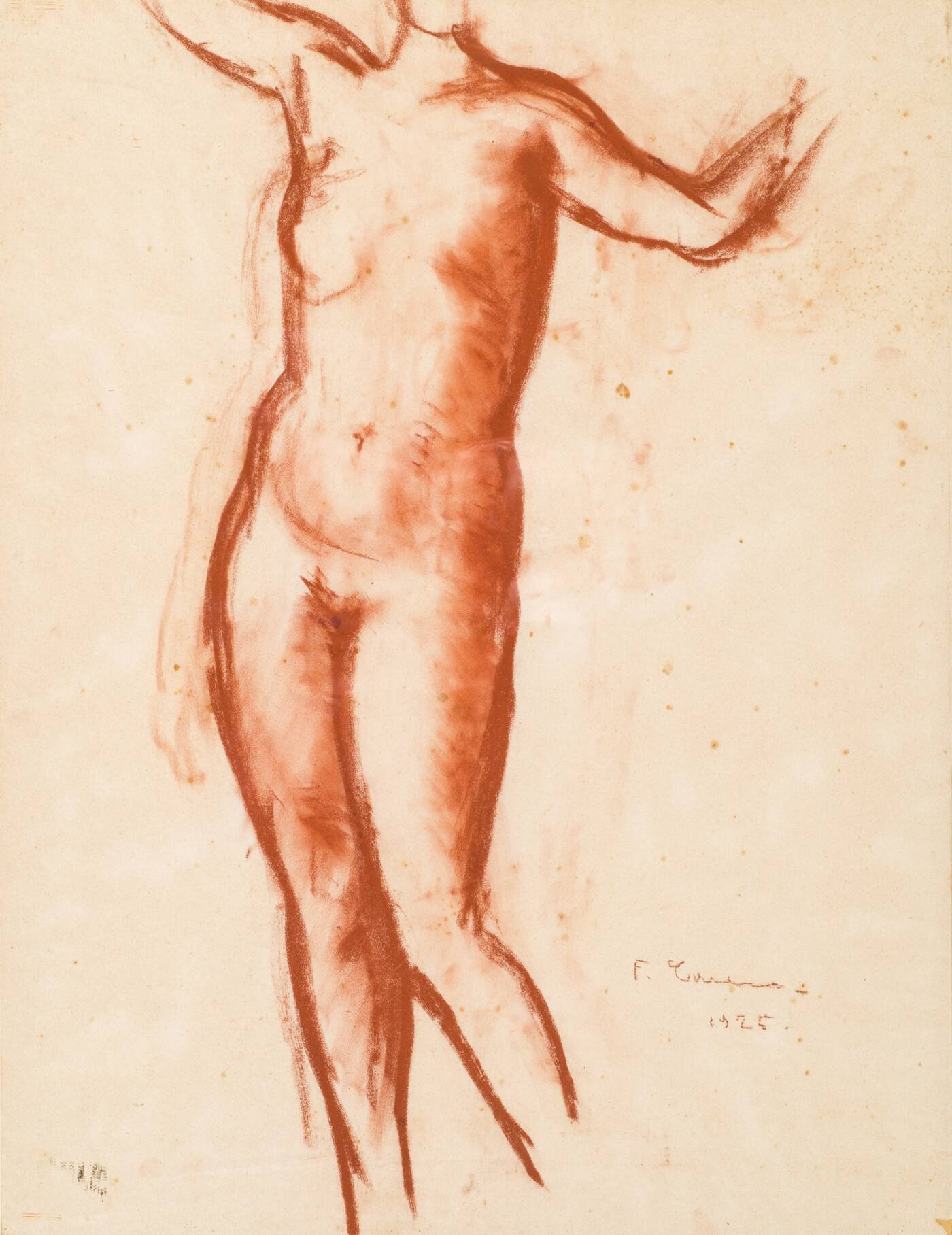 PITTORE NON IDENTIFICATO - 'Nudo femminile' 1925