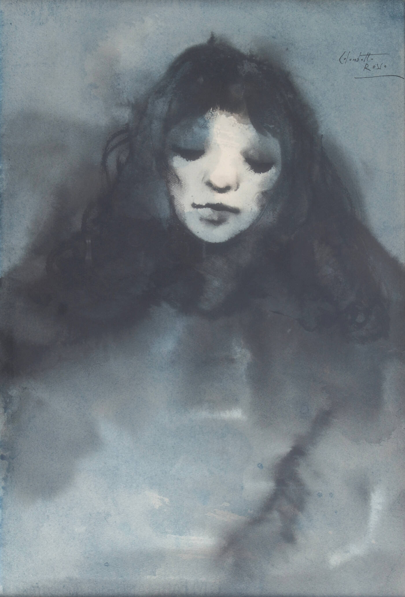 ENRICO COLOMBOTTO ROSSO - 'Volto femminile'