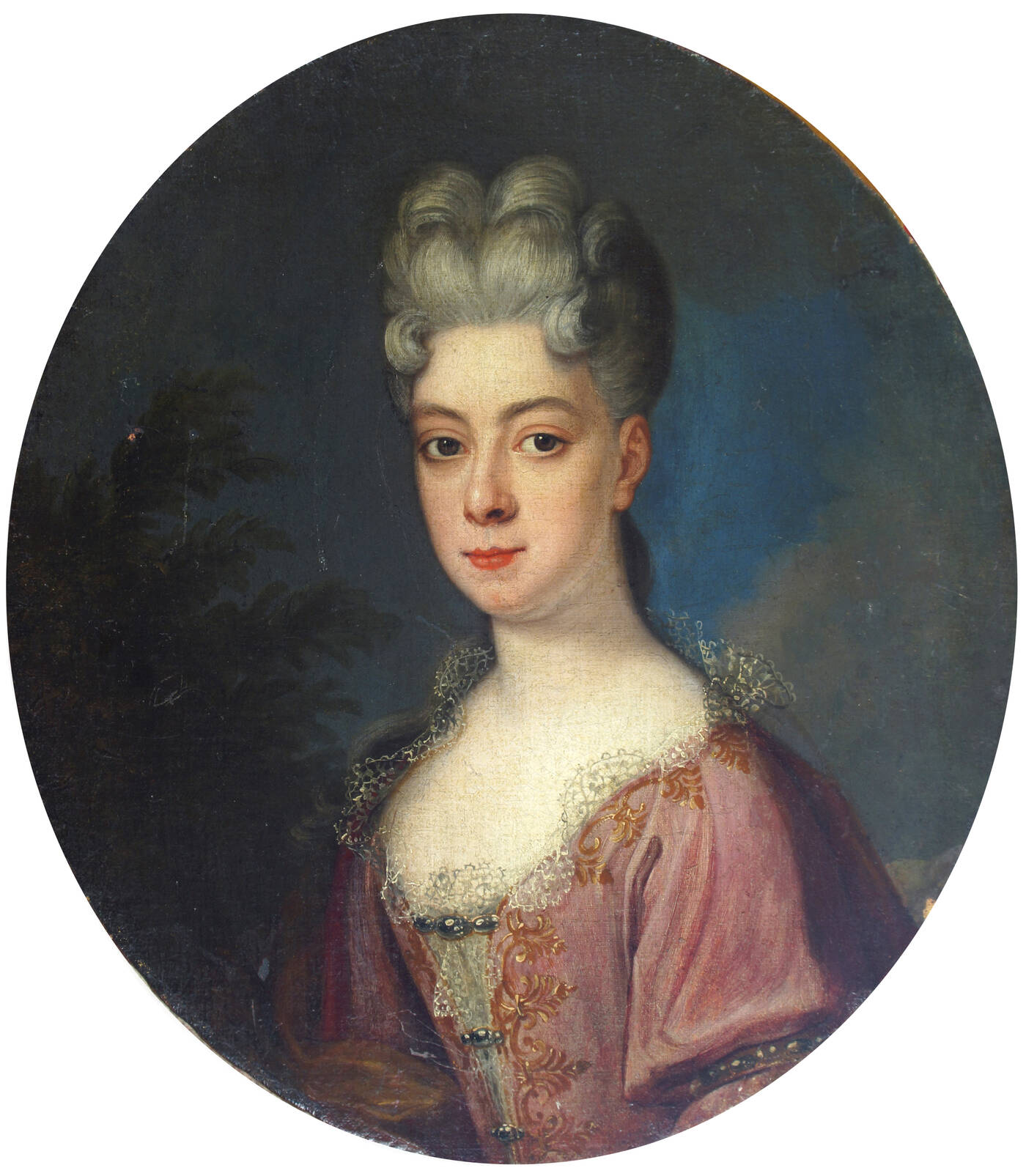 PITTORE ANONIMO DEL XVIII SECOLO - 'Ritratto di dama'