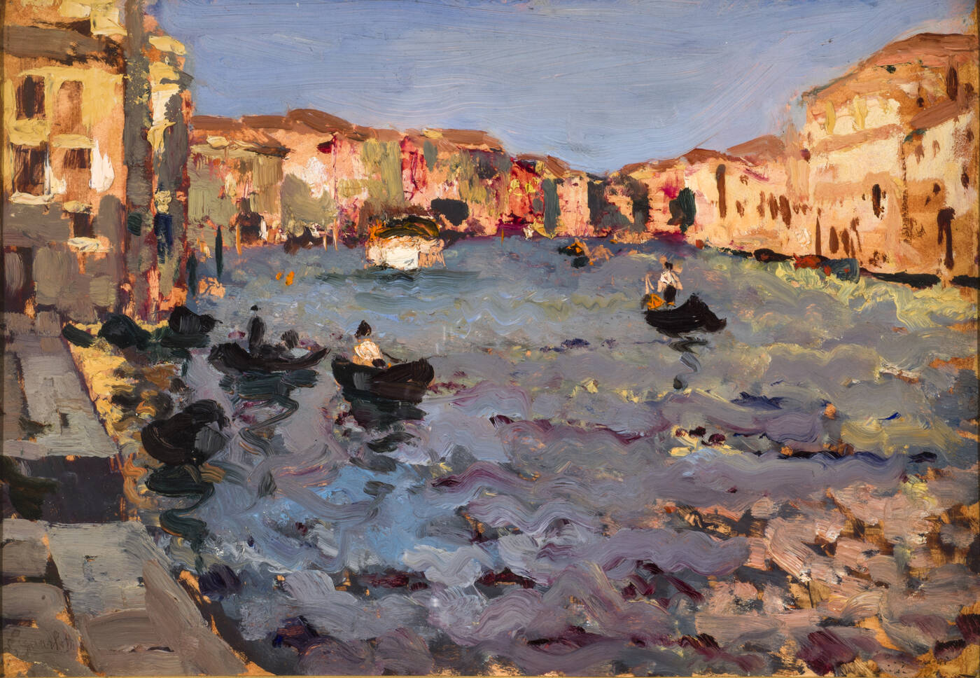 GIOVANNI GUARLOTTI - 'Il Canal Grande in giornata di sole' 1936