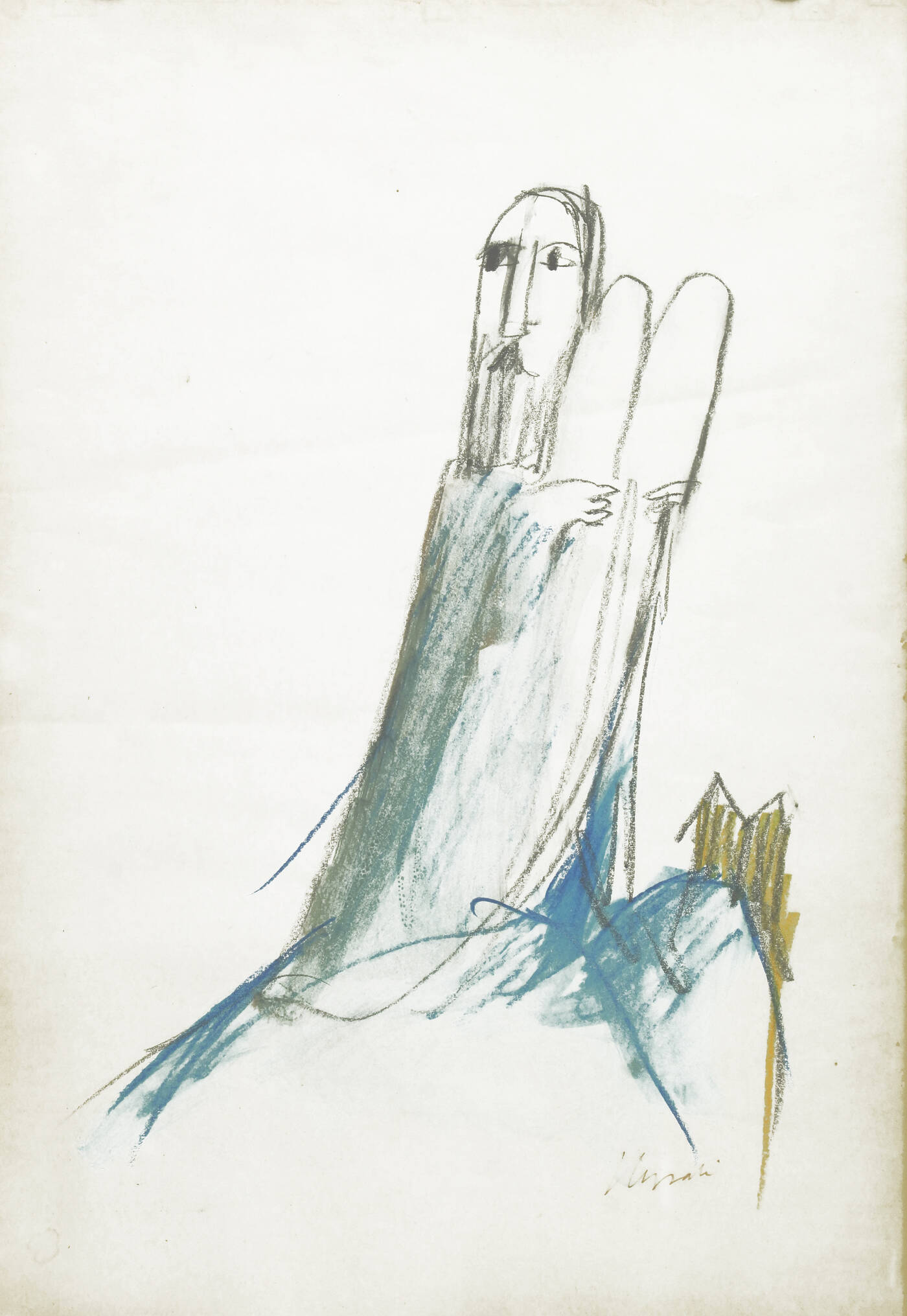 EMANUELE LUZZATI - 'Mosé con le Tavole della Legge'