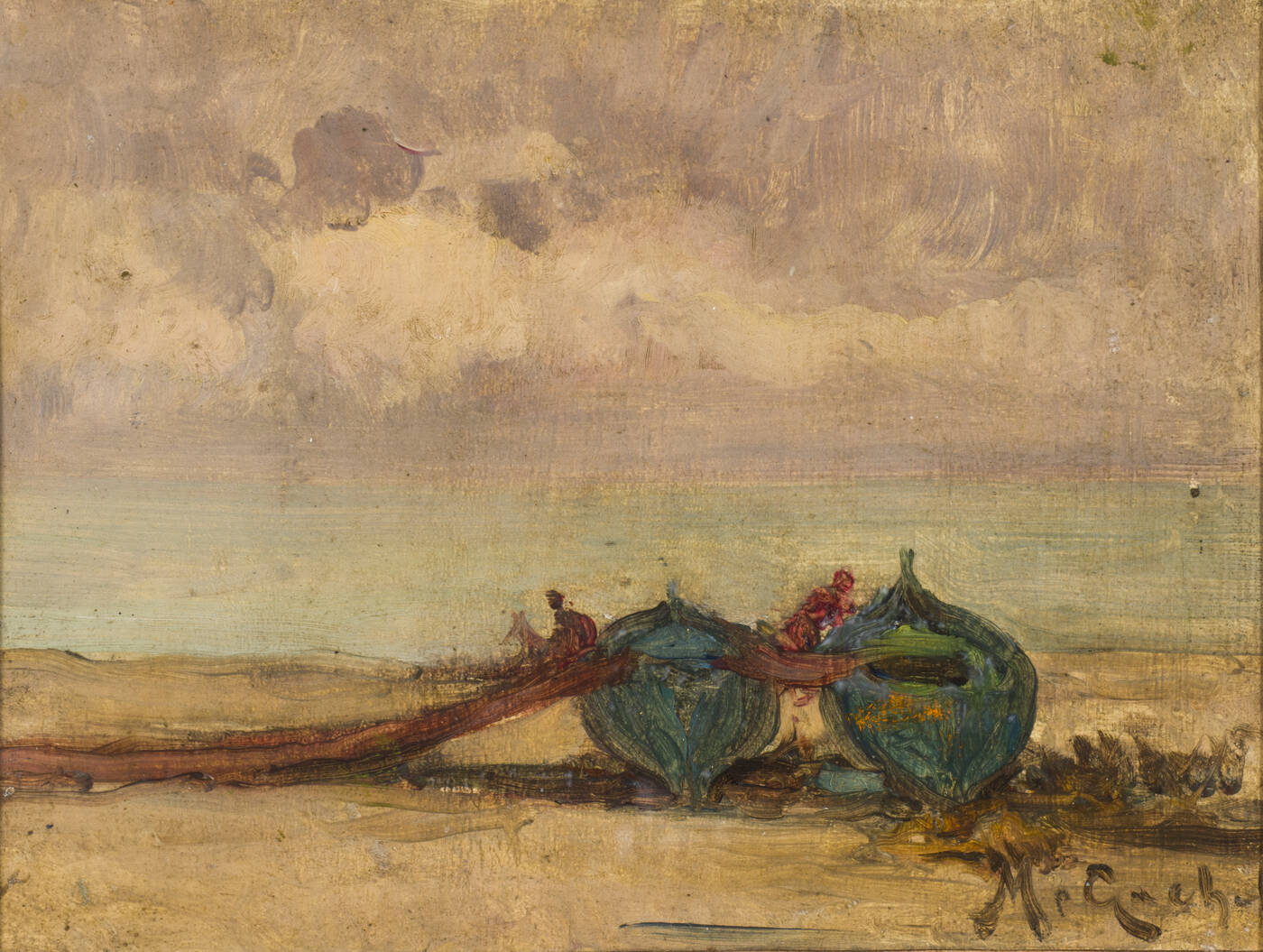 MARIO GACHET - 'Barche sulla spiaggia'