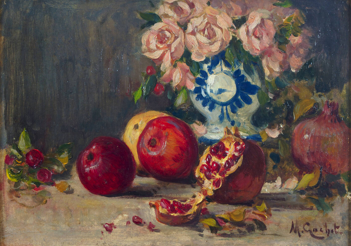 MARIO GACHET - 'Natura morta con melograni'