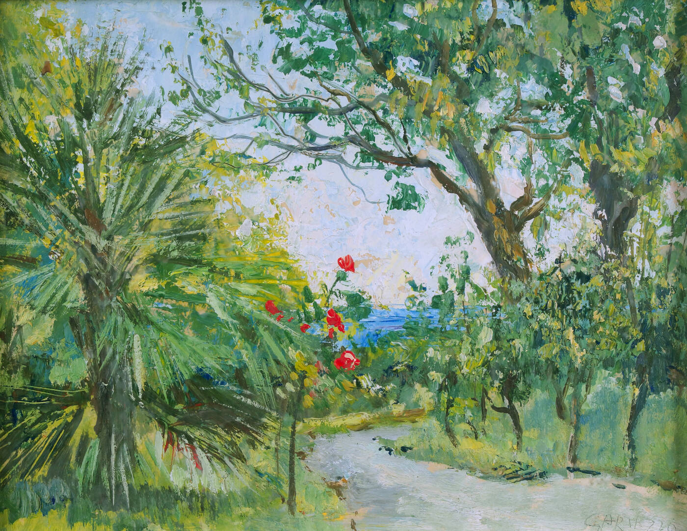 PIER ANTONIO GARIAZZO - 'Un giardino ai Ronchi (Versilia)' 1953