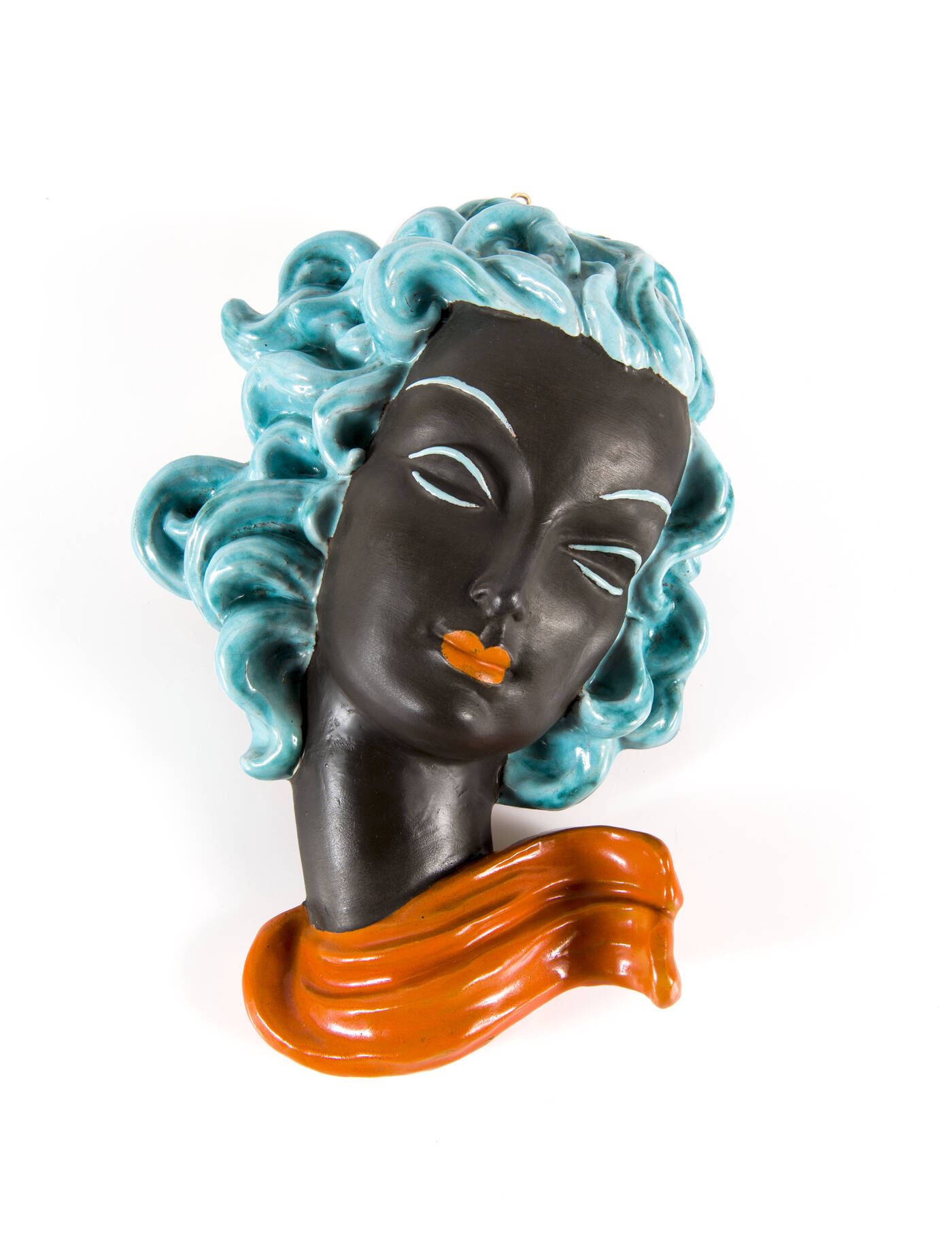 MANIFATTURA GOLDSCHEIDER, AUSTRIA - 'Volto dai capelli turchini' anni '930 ca