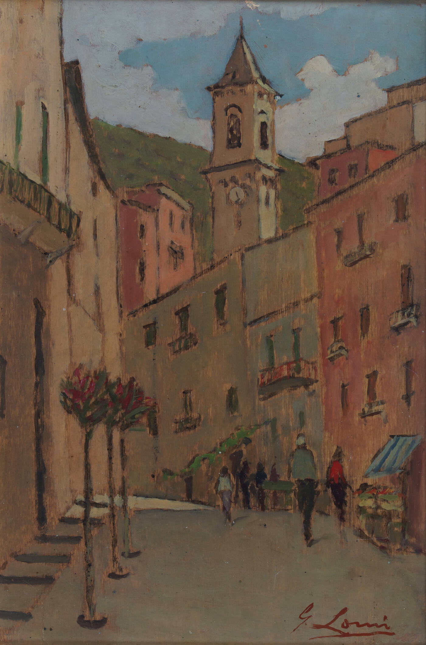 GIOVANNI LOMI - 'Veduta di paese'