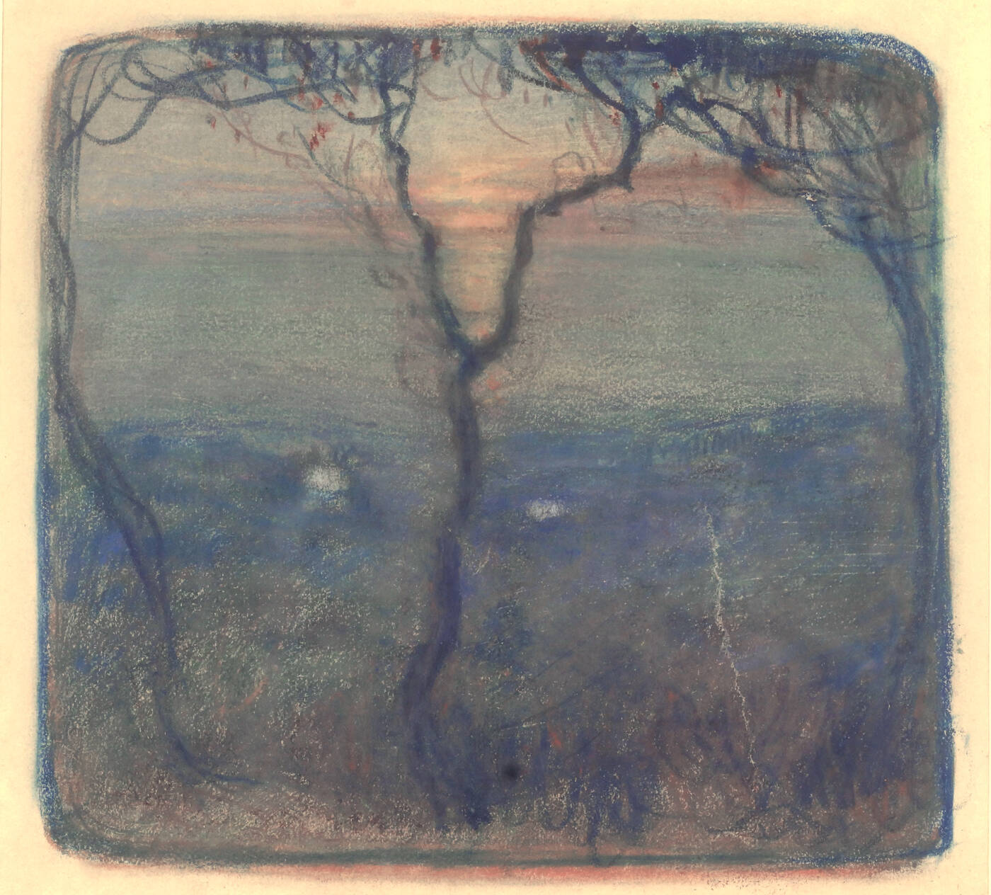 ANDREA TAVERNIER - 'Paesaggio con albero'