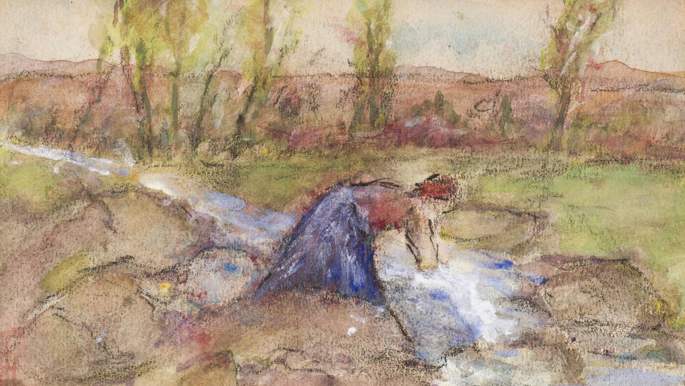 ACHILLE TOMINETTI - 'Donna al torrente'