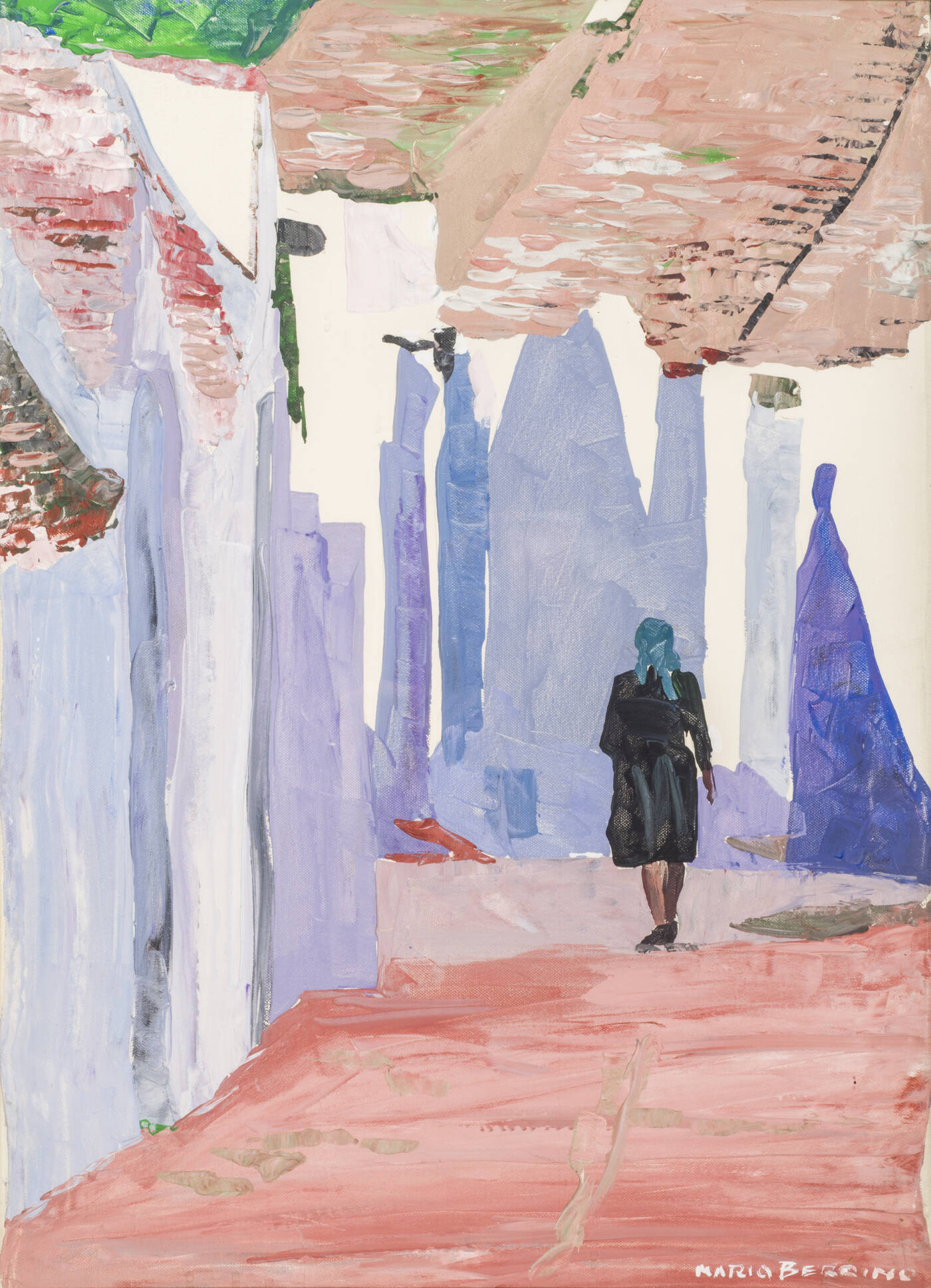 MARIO BERRINO - 'Viandante - Contadina ad Alberobello' 1970