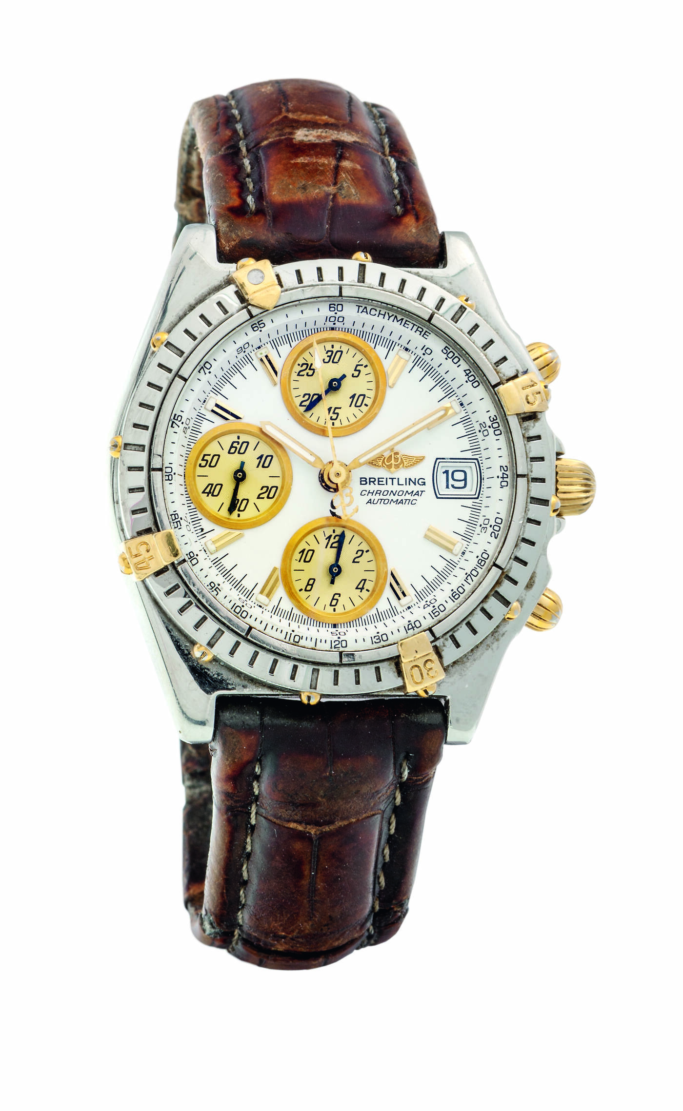 BREITLING - Cronografo a tre contatori, modello 'Chronomat', ref. B13050, serie recente 