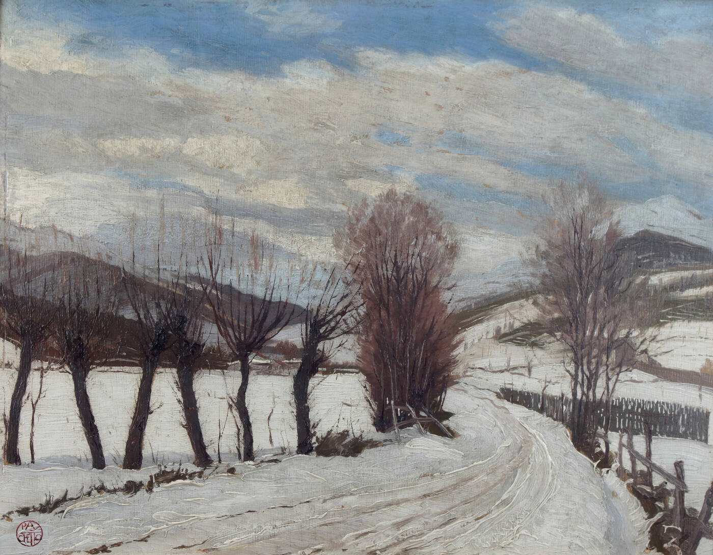 PAOLO ANTONIO PASCHETTO - 'Sulla Via del Sestriere (oltre Pragelato)'