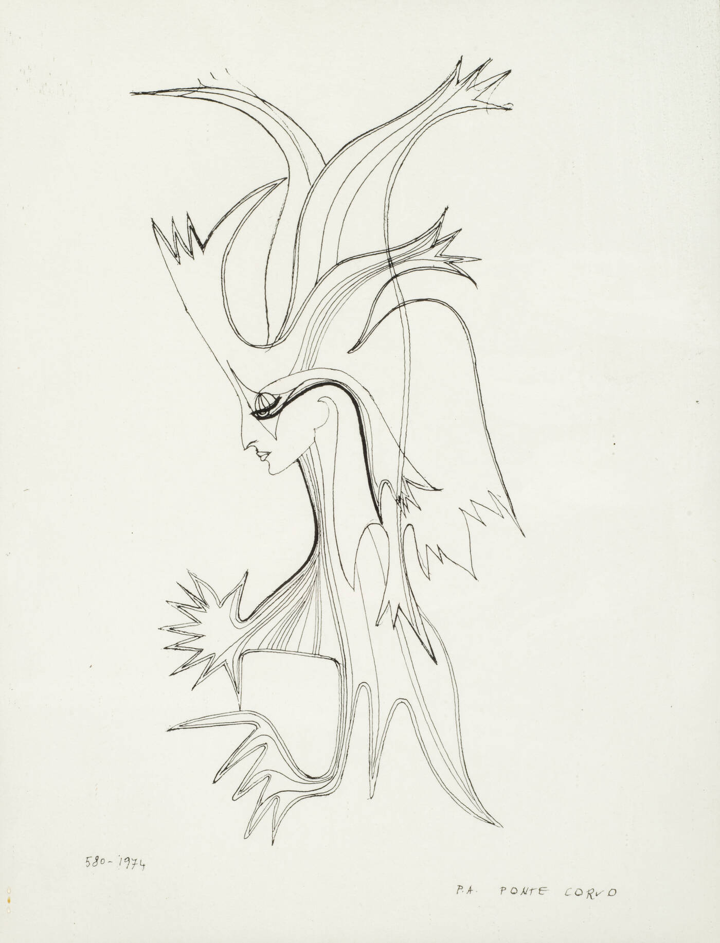 PONTE CORVO (Raffaele Pontecorvo) - 'Profilo' 1974