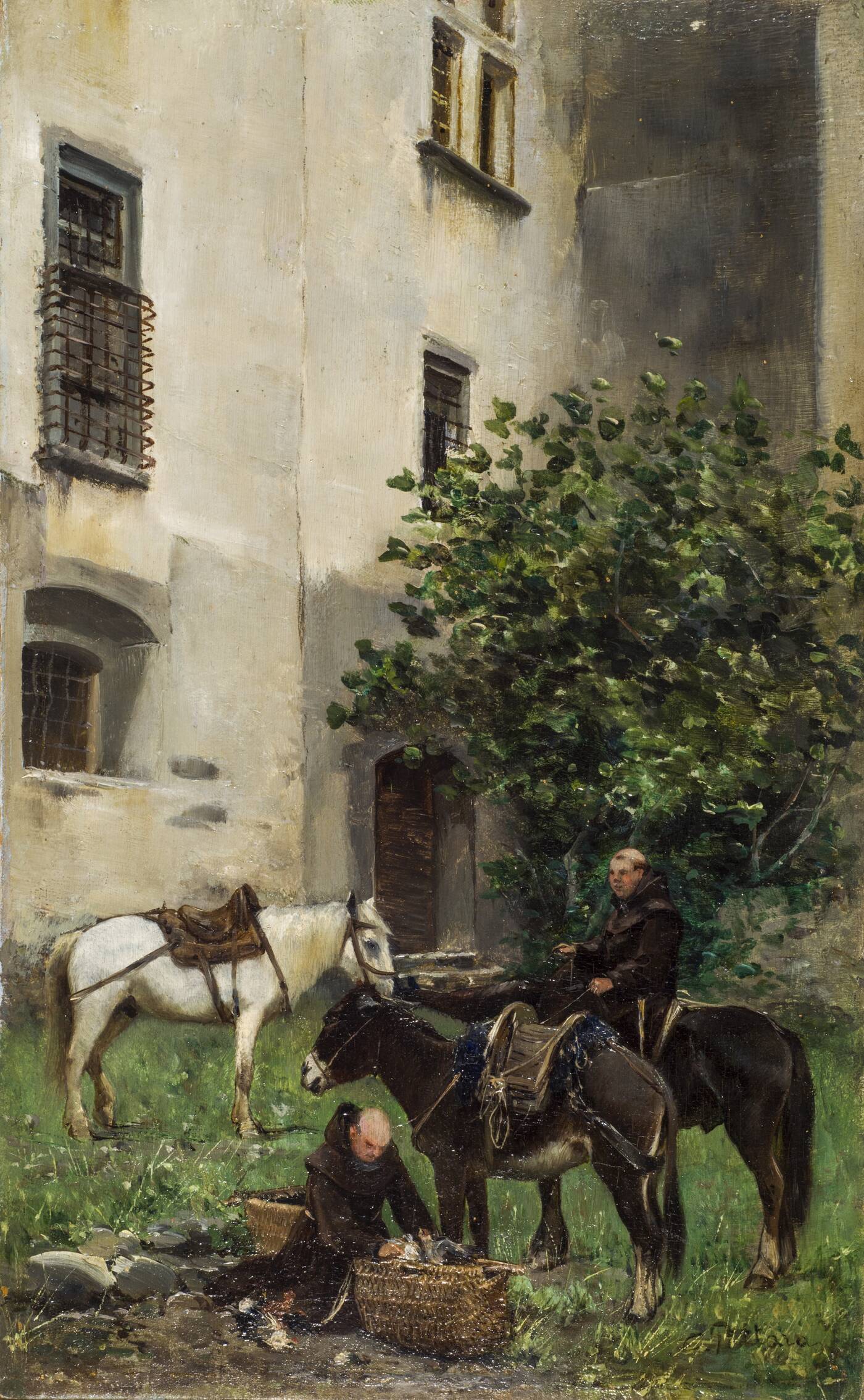 CARLO PITTARA - 'Nel cortile del convento'