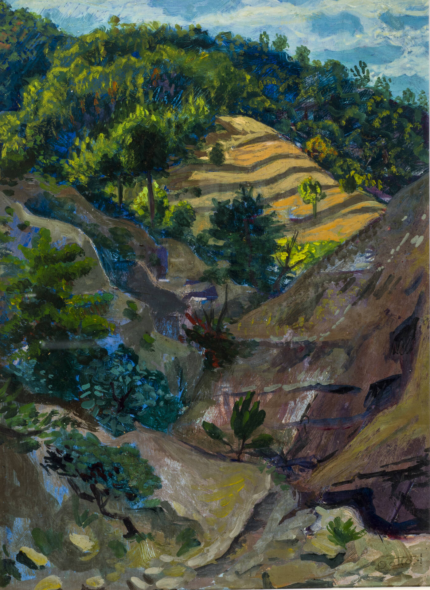 GERARDO DOTTORI - 'Paesaggio umbro' anni '940