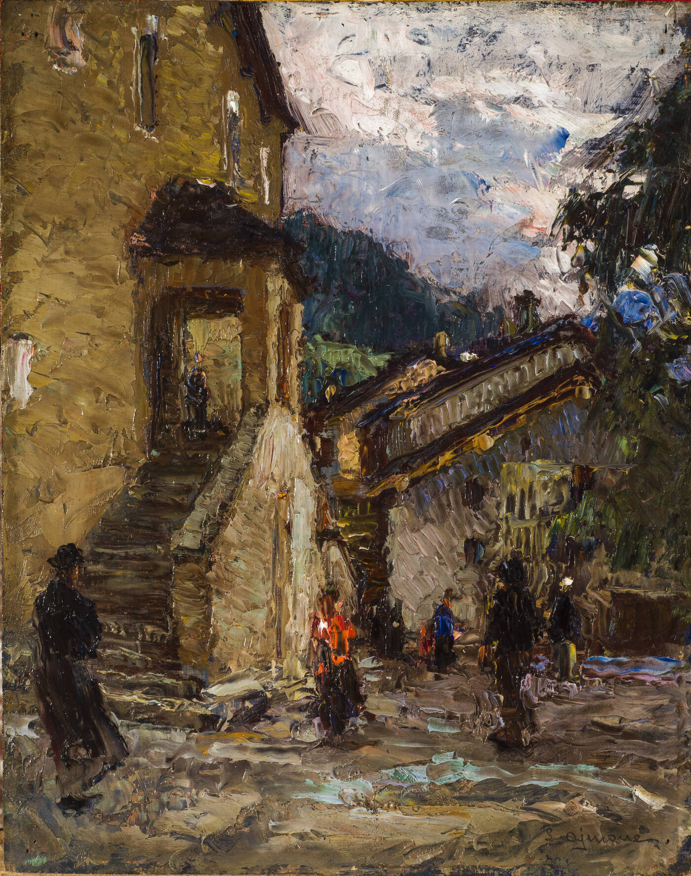 LIDIO AJMONE - 'Scorcio di paese'