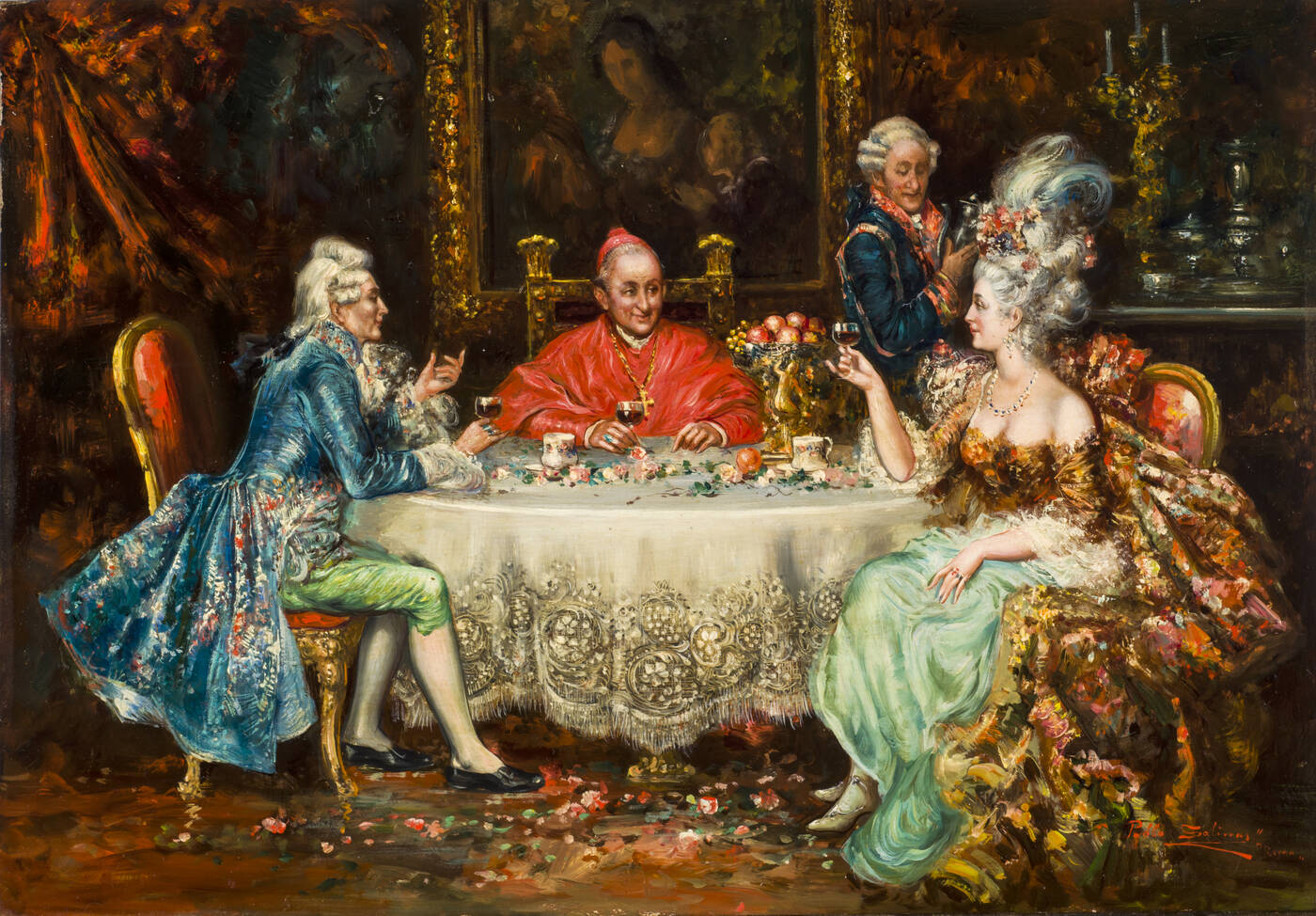 PABLO SALINAS Y TERUEL - 'Scena galante'