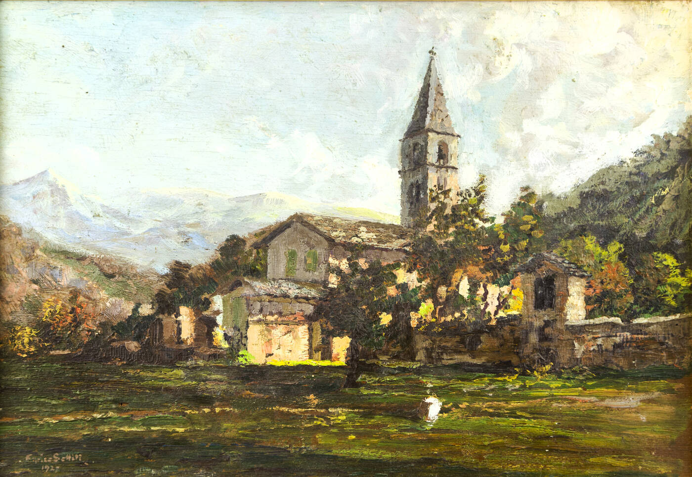 ENRICO SOTTILI - 'Armonie intelvesi - Mattino a Laino' 1927