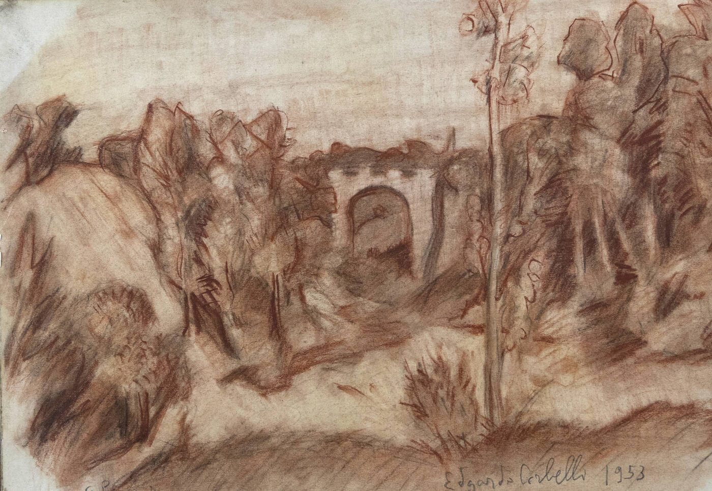 EDGARDO CORBELLI - 'Paesaggio' 1953