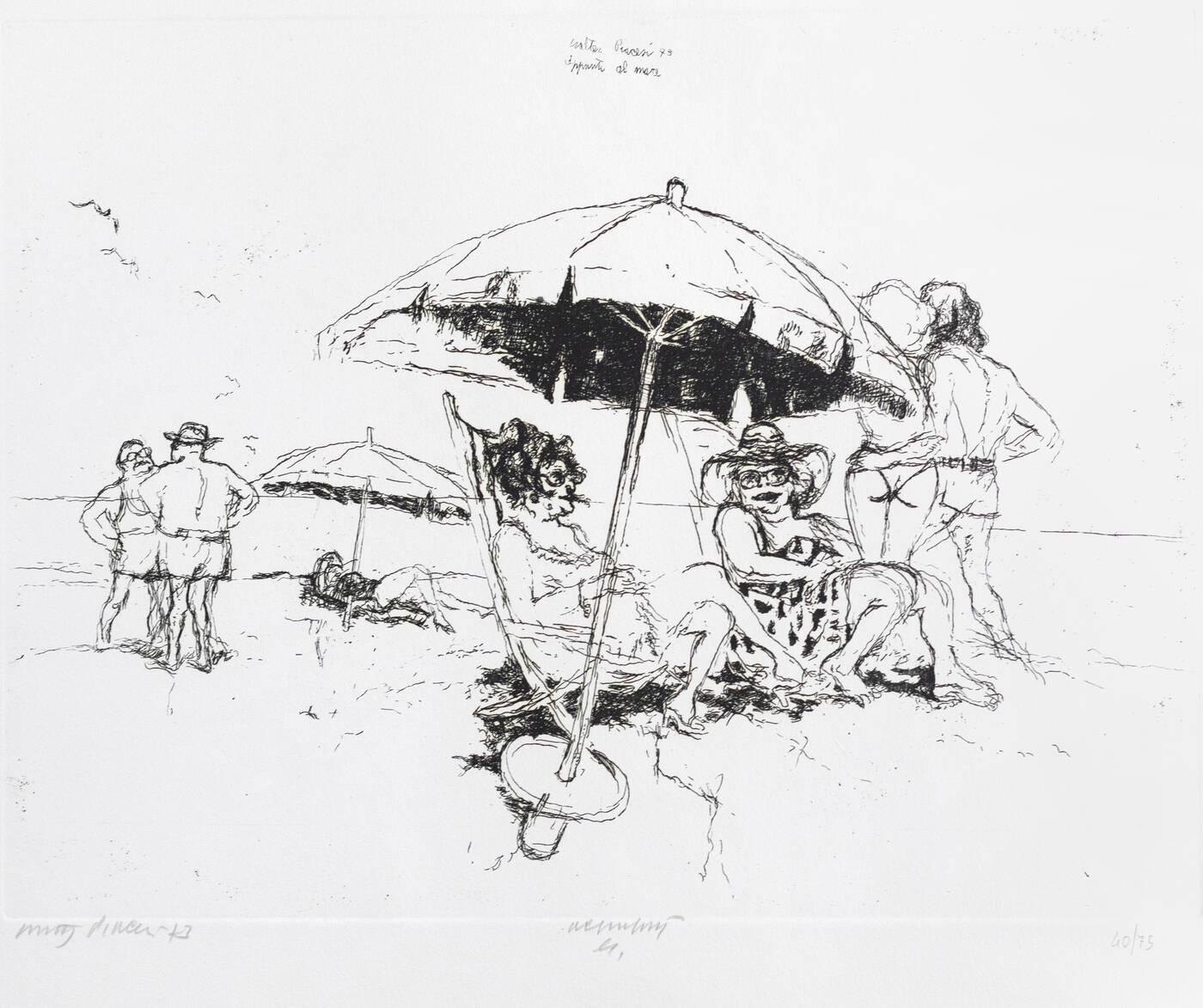 WALTER PIACESI - 'Appunti al mare' 1973