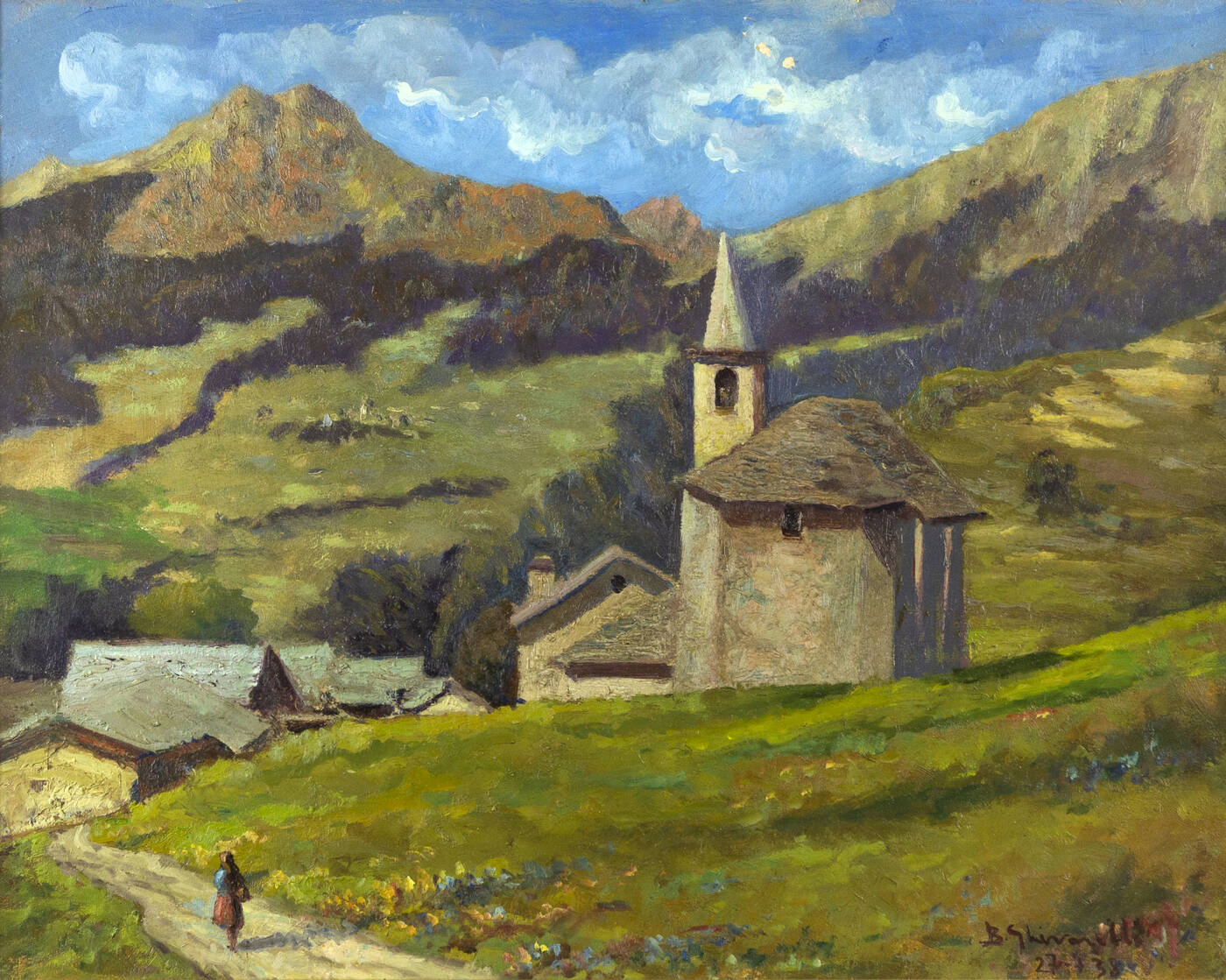 BENEDETTO GHIVARELLO - 'Borgo alpino' 27.7.1938