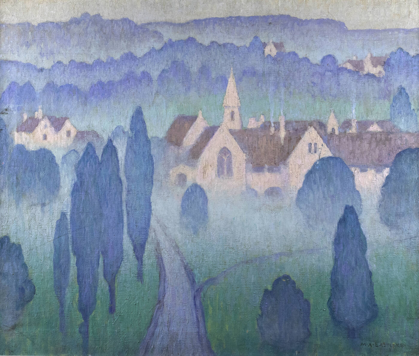 MARY ALEXANDRA EASTLAKE - 'Paesaggio con case'