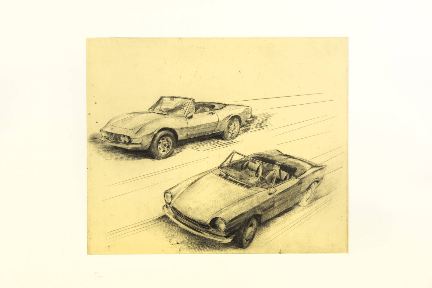 MARIO CALANDRI - 'Senza titolo (due automobili)' 1967