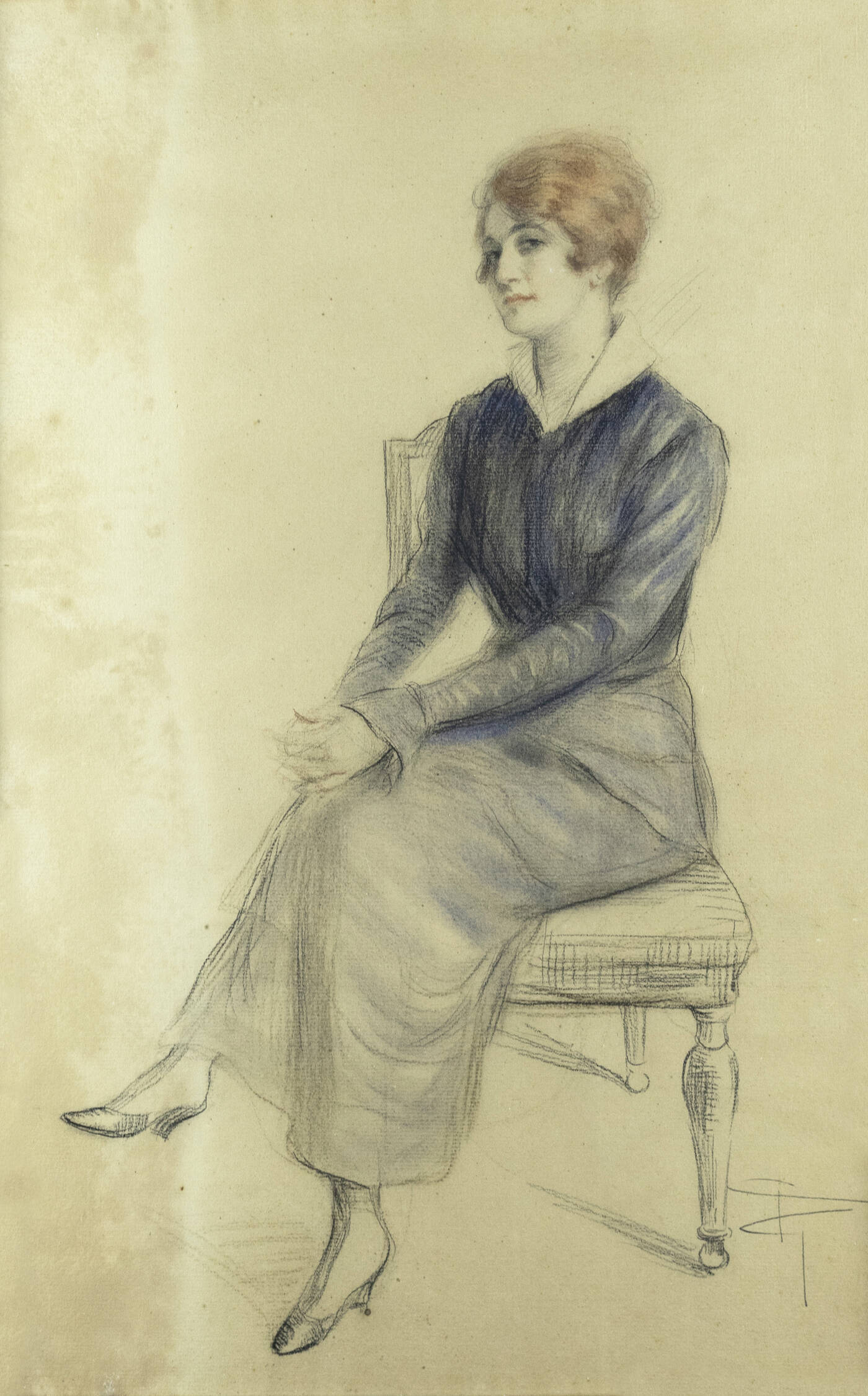 PITTORE NON IDENTIFICATO - 'Donna seduta'