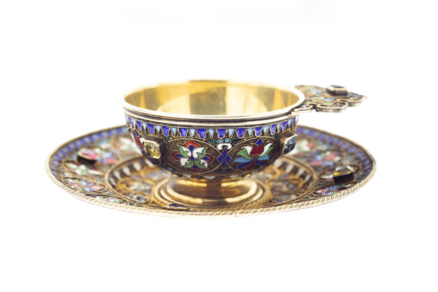 TAZZA E PIATTINO IN ARGENTO