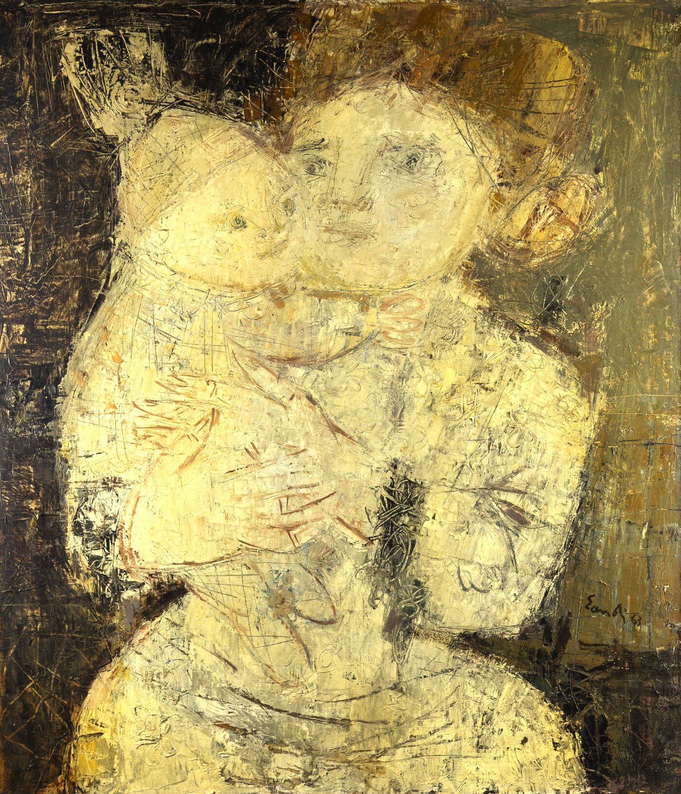 FERNANDO EANDI - 'Donna con bimbo' 1963