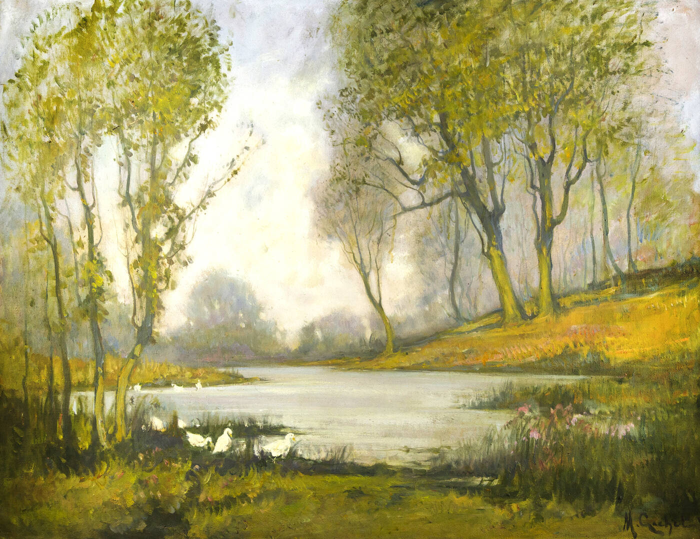 MARIO GACHET - 'Stagno sul margine del Po'