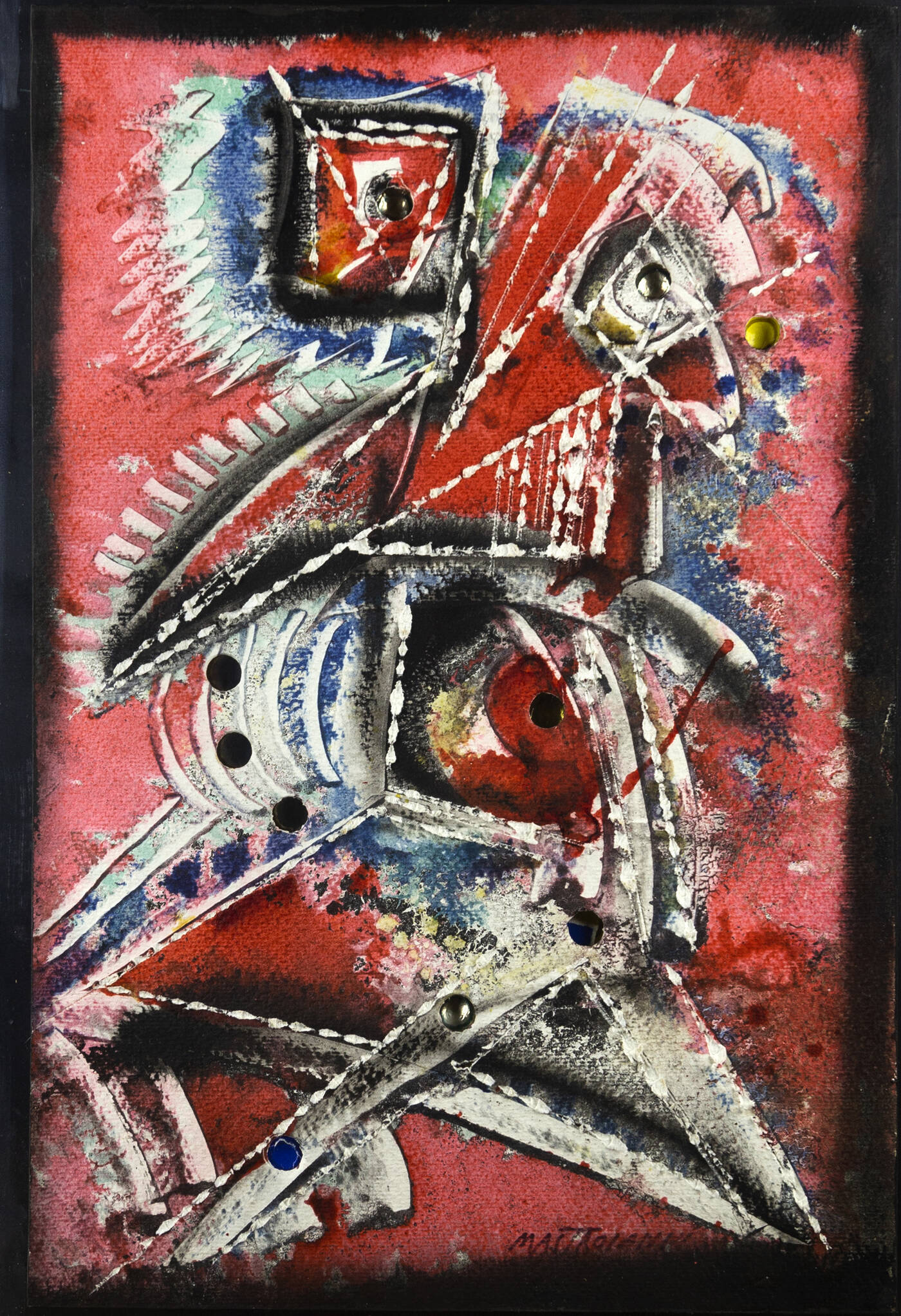 UMBERTO MASTROIANNI - 'Composizione polimaterica in rilievo'