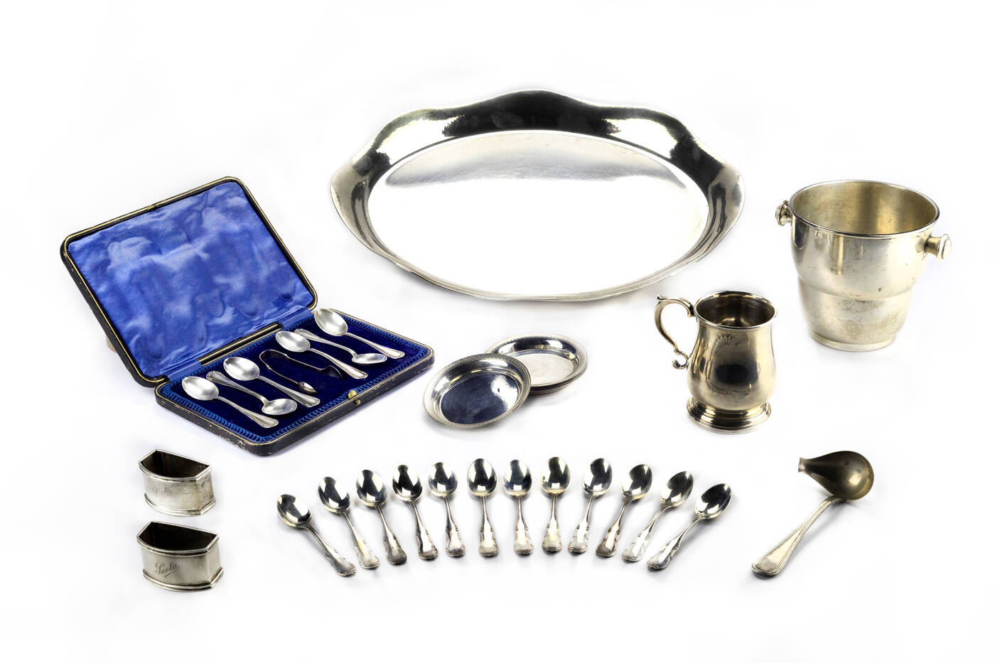 LOTTO DI TRENTA OGGETTI IN ARGENTO