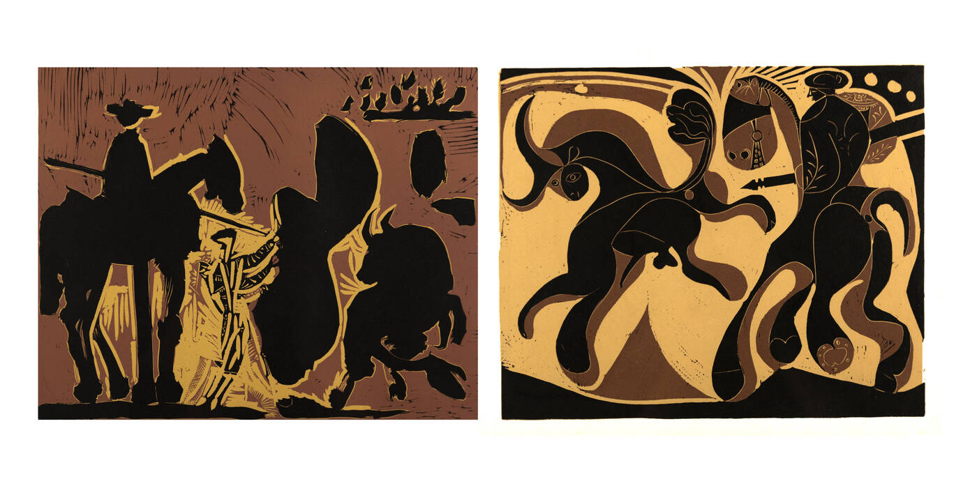 PICASSO PABLO (D'après) - 'Après la pique' 1962<br>'Avant la pique' 1962